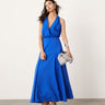 Maxi abito halterneck con dettaglio sulla schiena e gonna ampia ASOS EDITION in blu