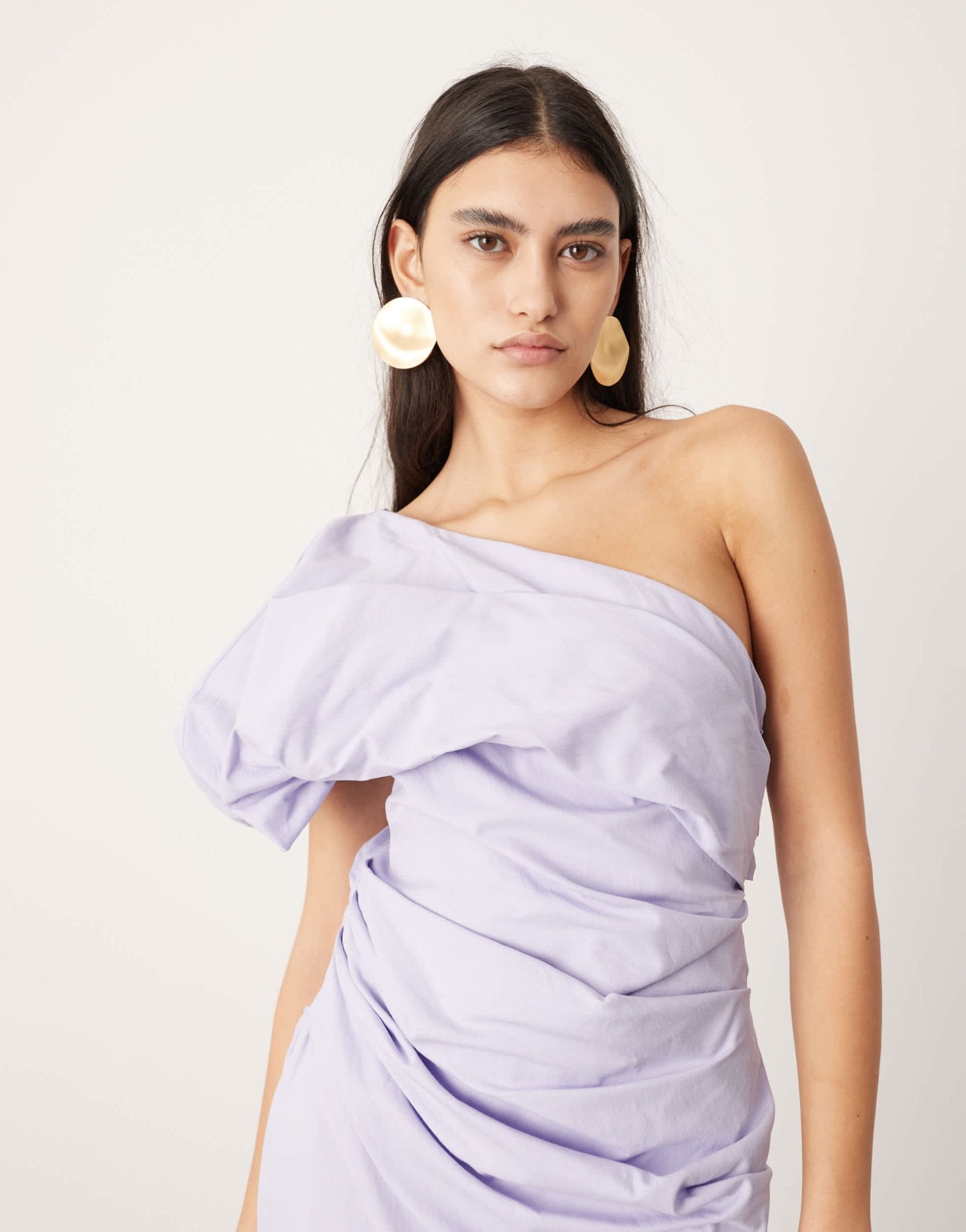 ASOS EDITION one shoulder ruched maxi dress in lilac - ASOS Sample Sale EU Store