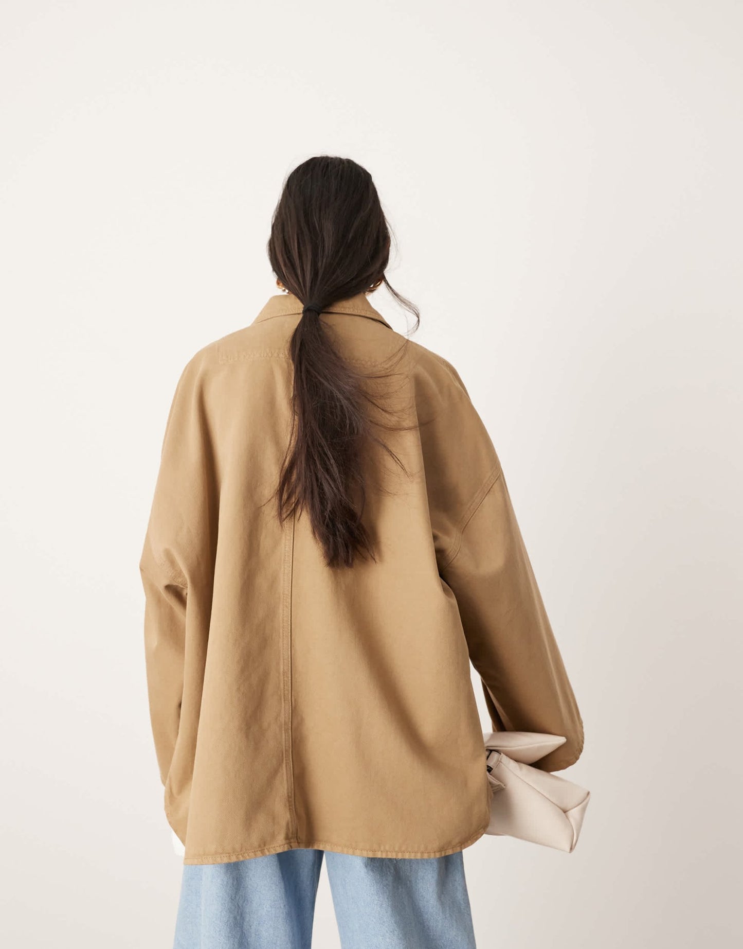 ASOS EDITION oversized mansy shacket in stone - ASOS Sample Sale EU Store