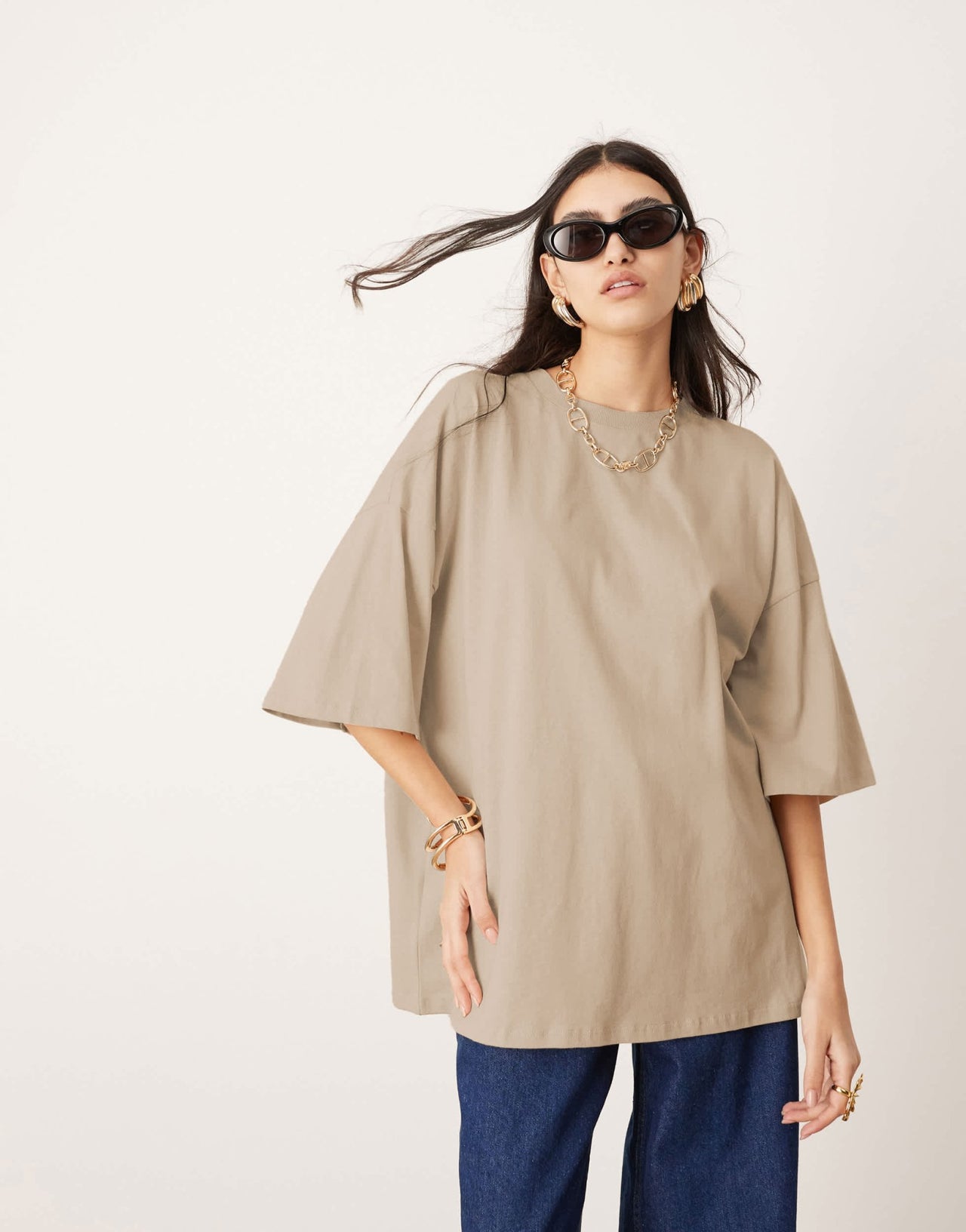 ASOS EDITION oversized premium t-shirt in stone - ASOS Sample Sale EU Store