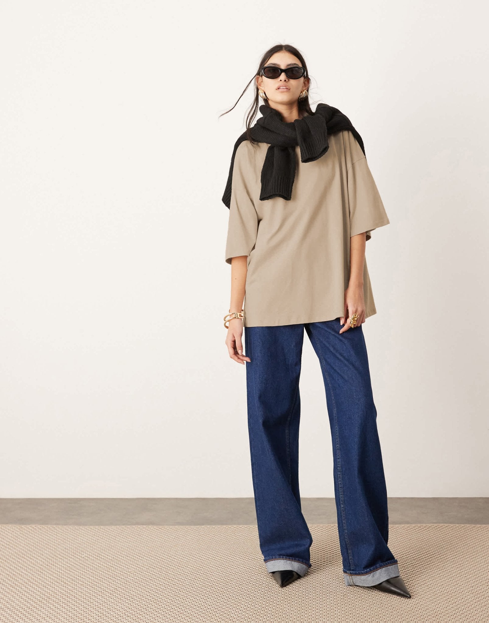 ASOS EDITION oversized premium t-shirt in stone - ASOS Sample Sale EU Store
