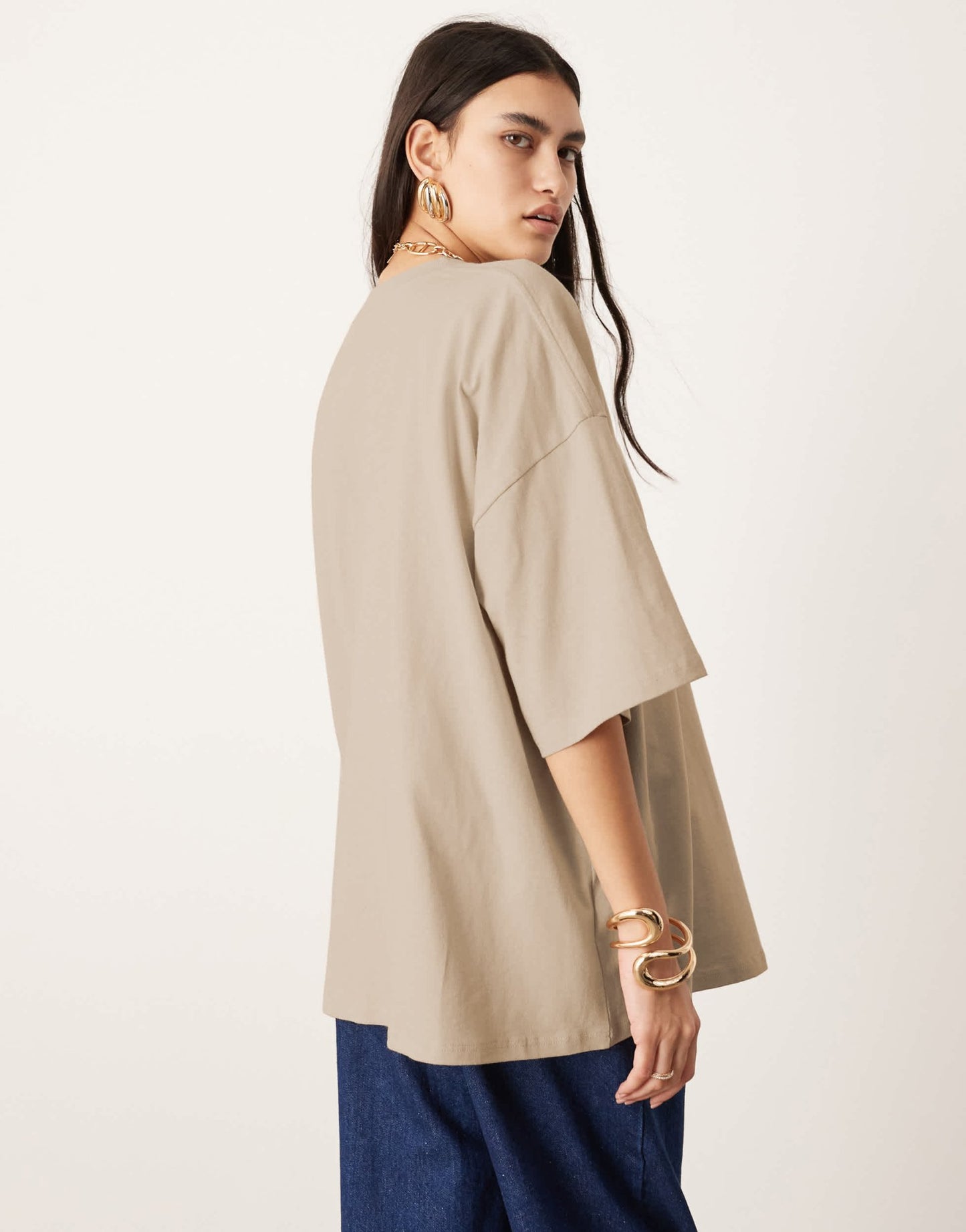 ASOS EDITION oversized premium t-shirt in stone - ASOS Sample Sale EU Store