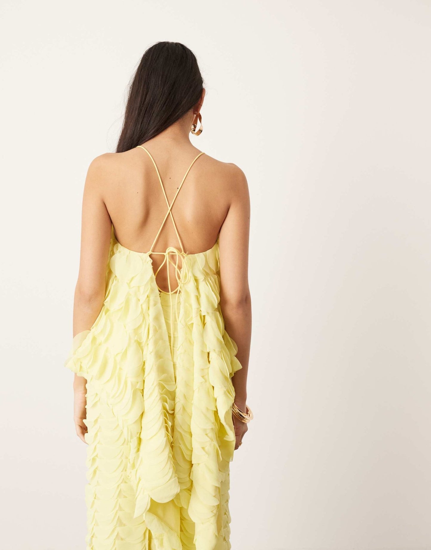 ASOS EDITION textured circle drape cami top co - ord in lemon - ASOS Sample Sale EU Store