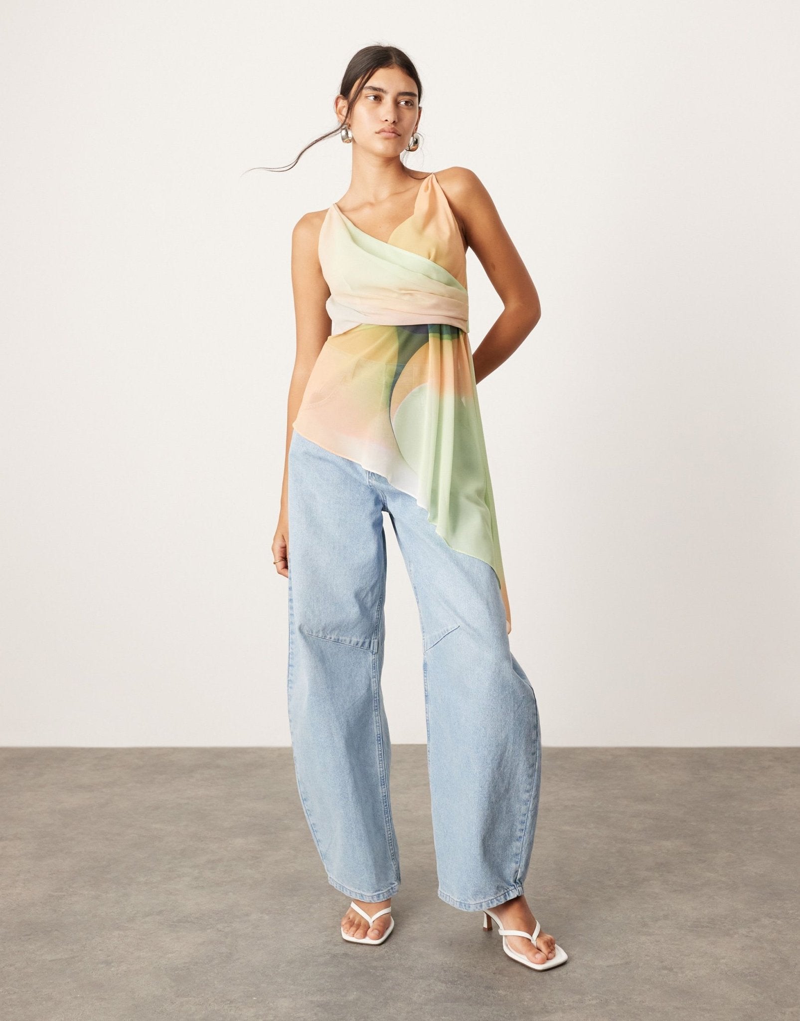 ASOS EDITION wrap front cami top with asymmetric hem in ombre print - ASOS Sample Sale EU Store