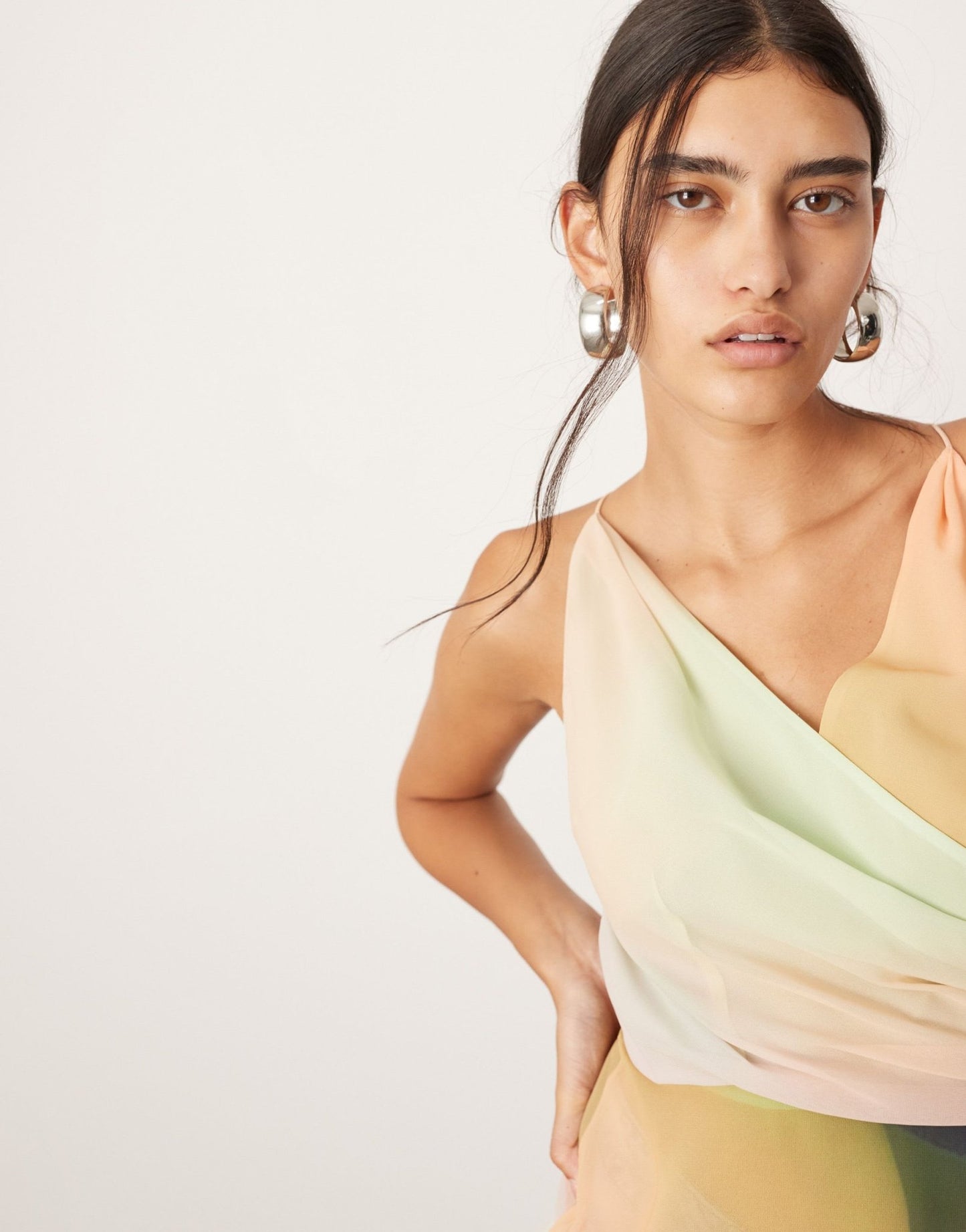 ASOS EDITION wrap front cami top with asymmetric hem in ombre print - ASOS Sample Sale EU Store