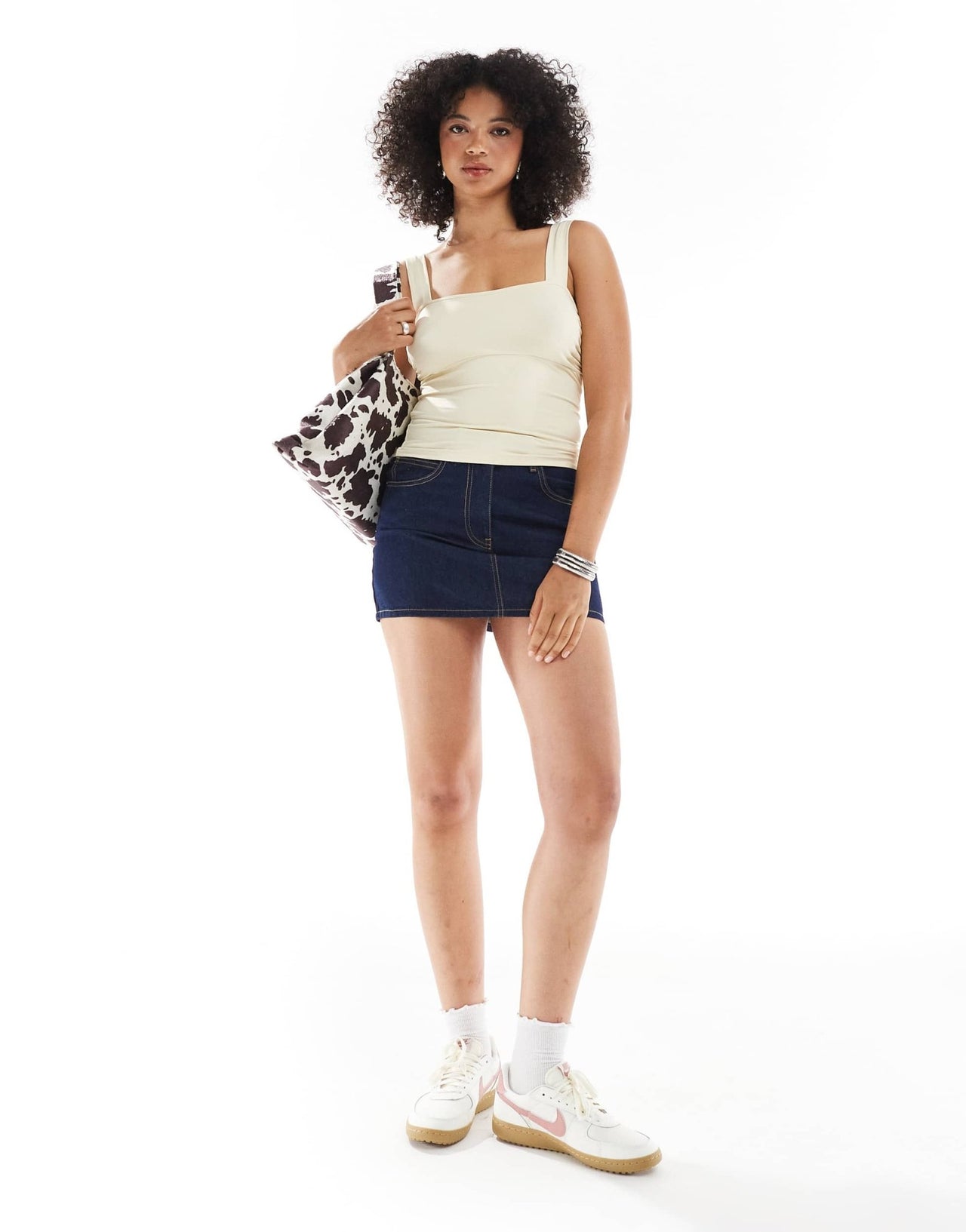 ASOS gathered bust strappy top in buttermilk - ASOS Sample Sale EU Store