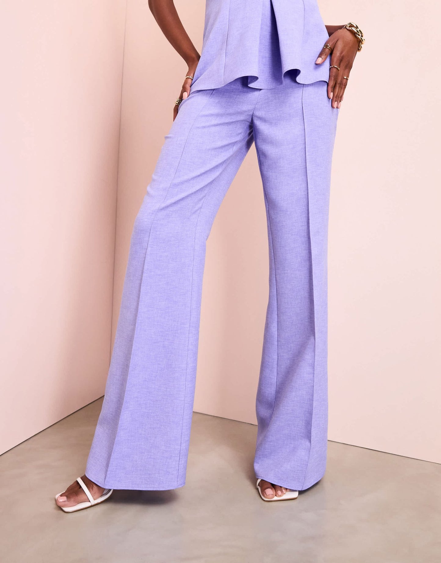 ASOS LUXE linen look tailored trouser in purple - ASOS Sample Sale EU Store