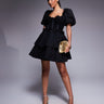 Mini robe bustier cœur en organza et popeline ASOS LUXE noire