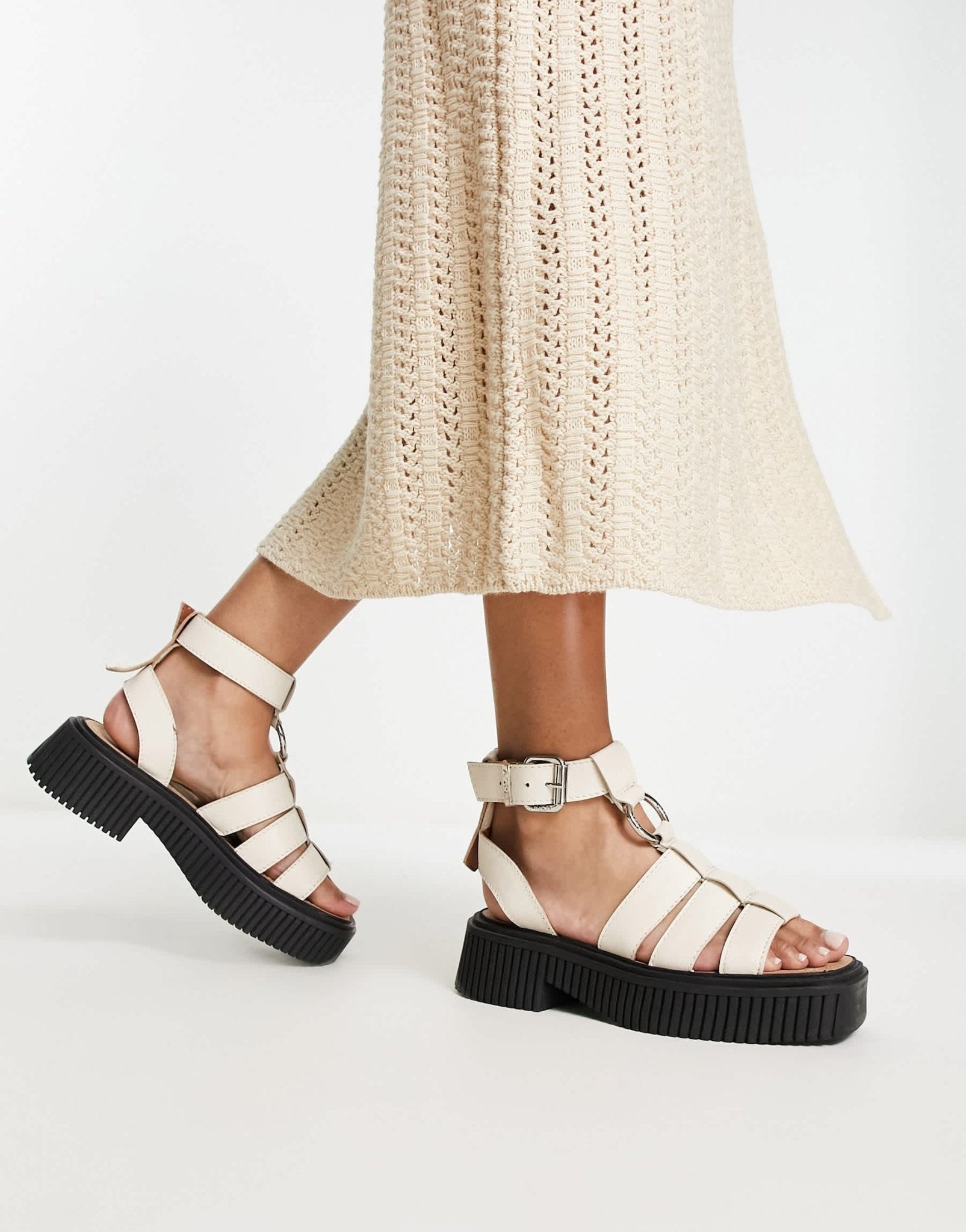 ASRA Paxton chunky sandals in rice leather - ASOS Sample Sale EU Store