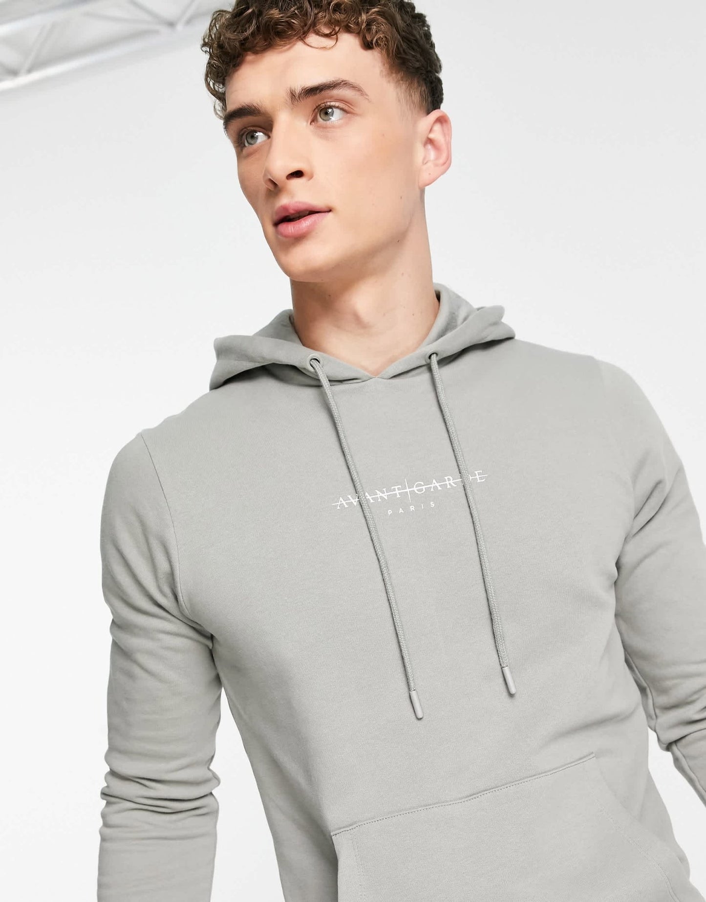 Avant Garde back print hoodie in mid grey - ASOS Sample Sale EU Store