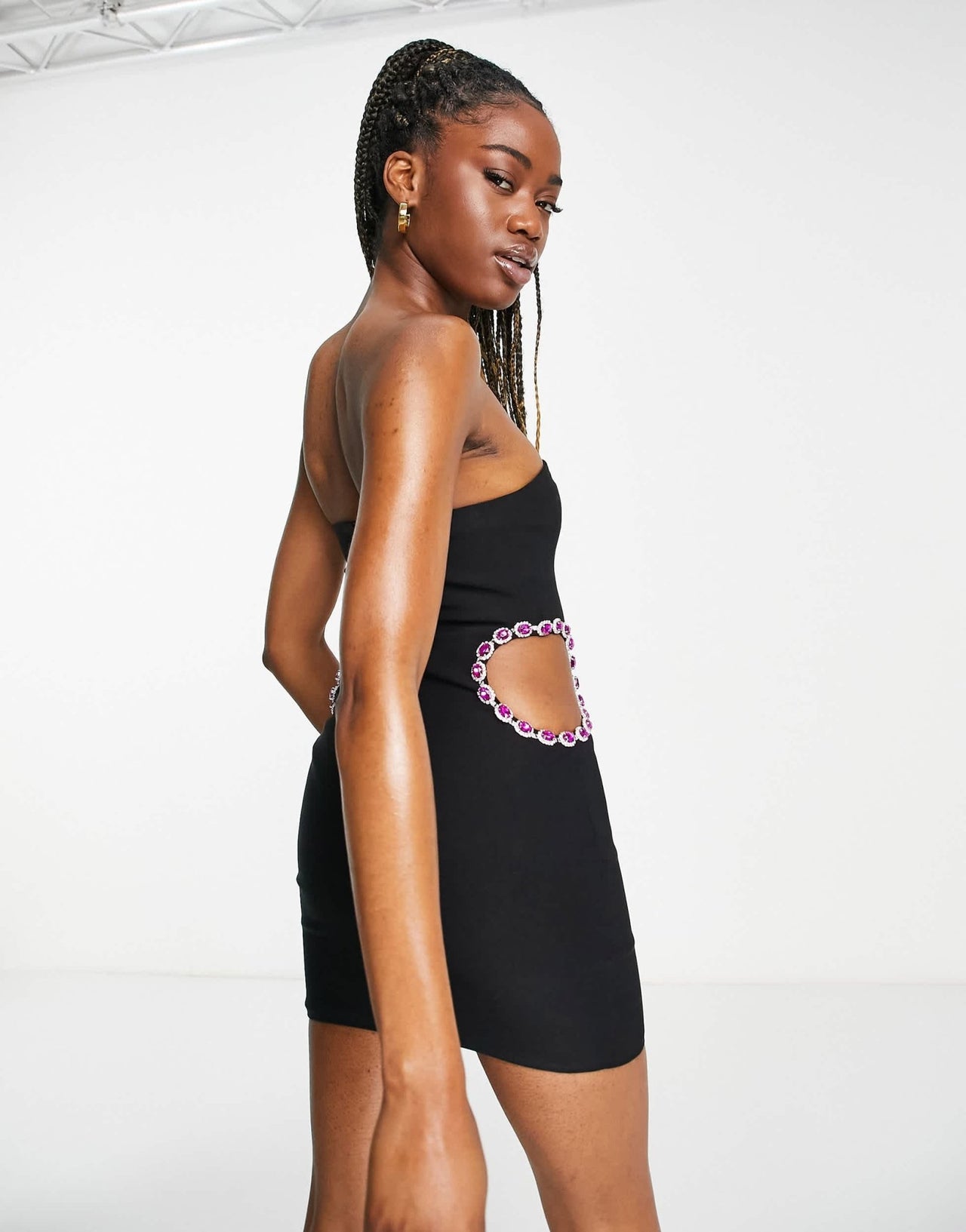 Band Of Stars premium embellished bandeau mini dress in black - ASOS Sample Sale EU Store