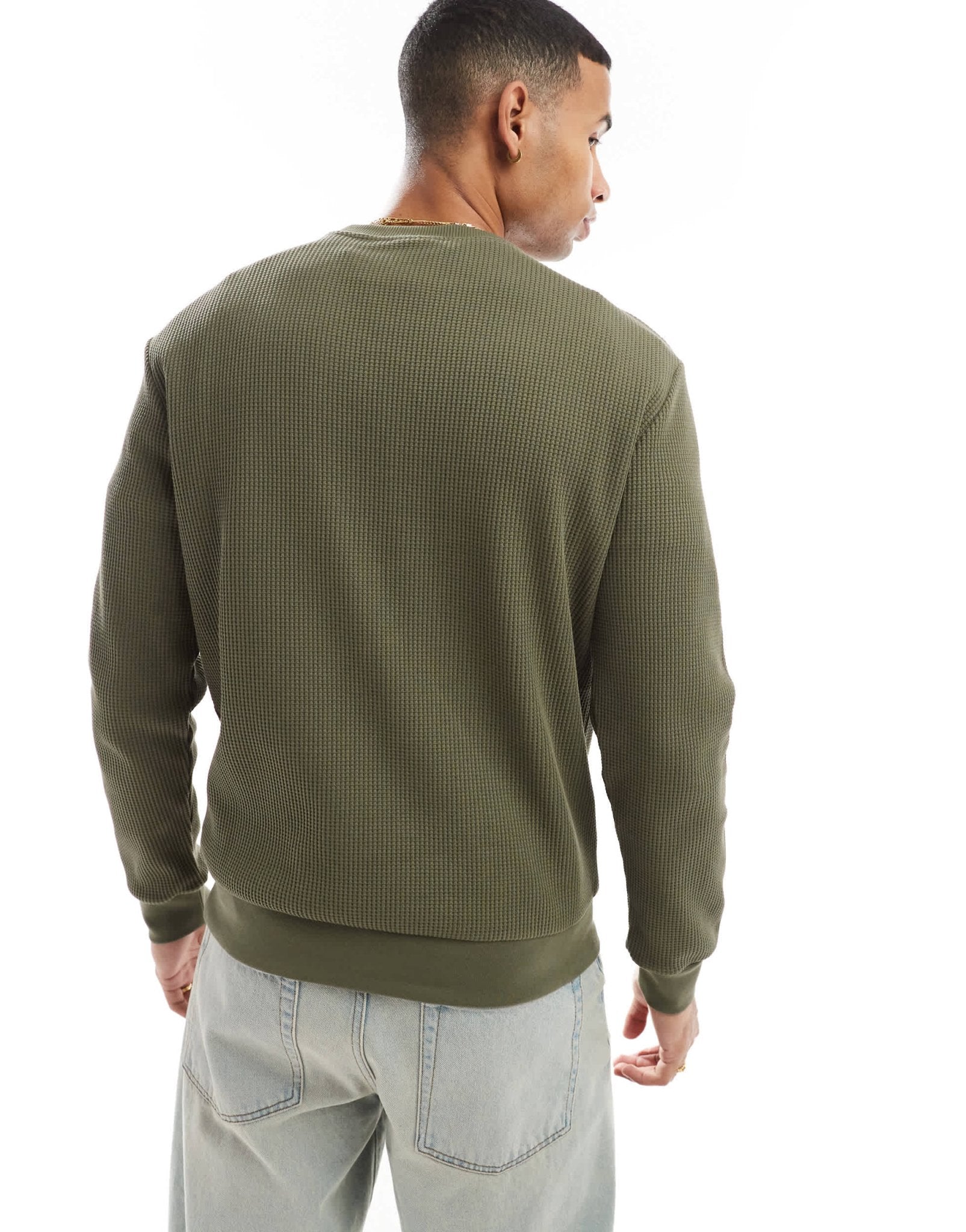 Barbour International Curve crew sweatshirt in khaki - ASOS Sample Sale EU Store