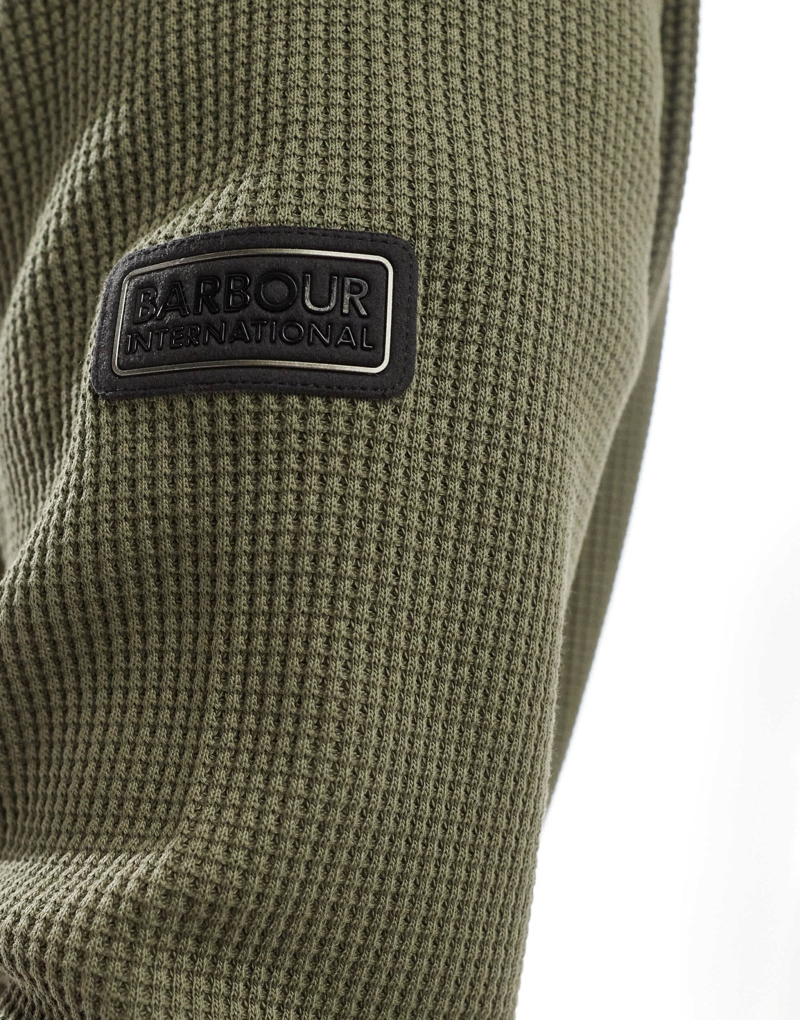 Barbour International Curve crew sweatshirt in khaki - ASOS Sample Sale EU Store