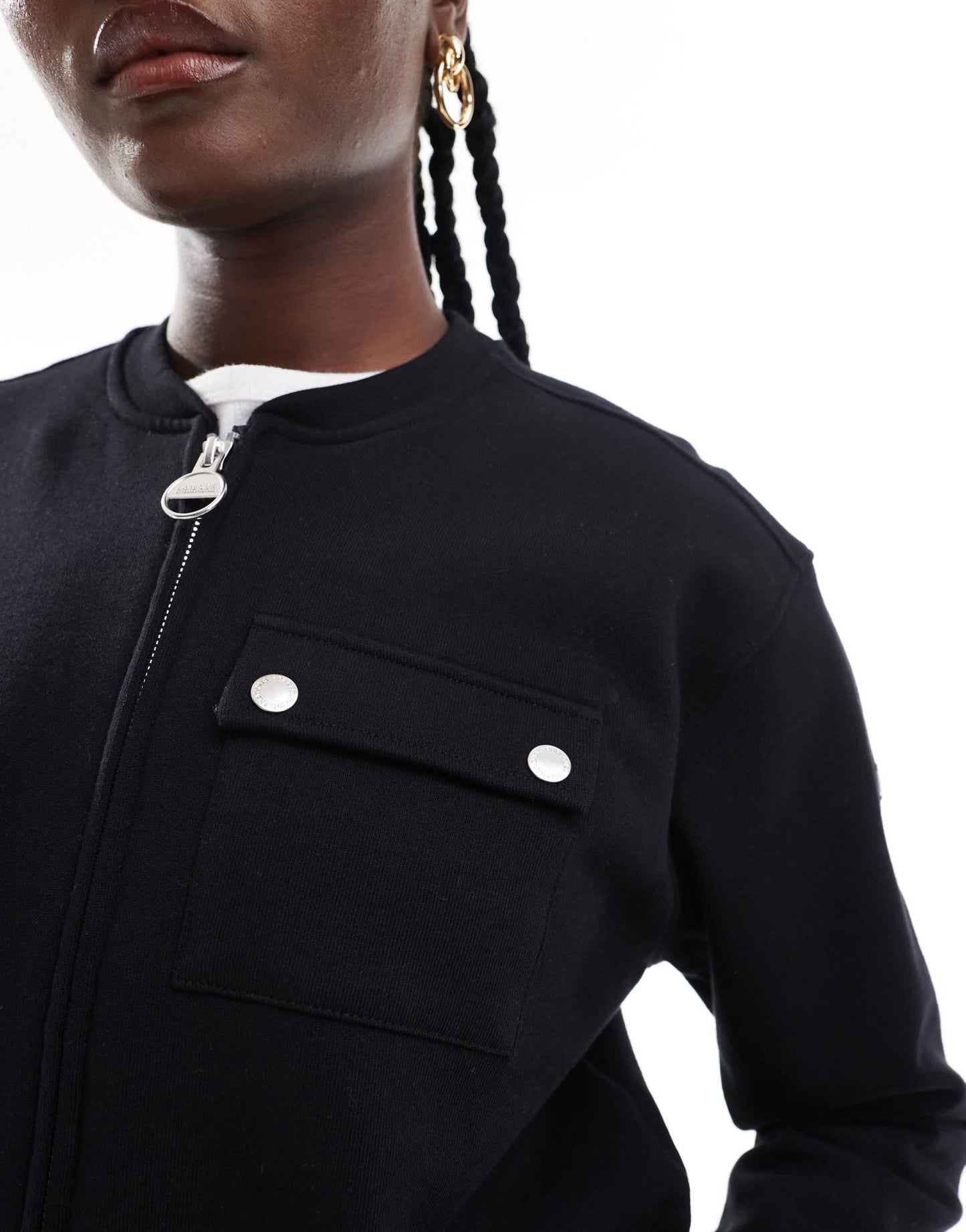 Barbour International Della sweat bomber jacket in black - ASOS Sample Sale EU Store