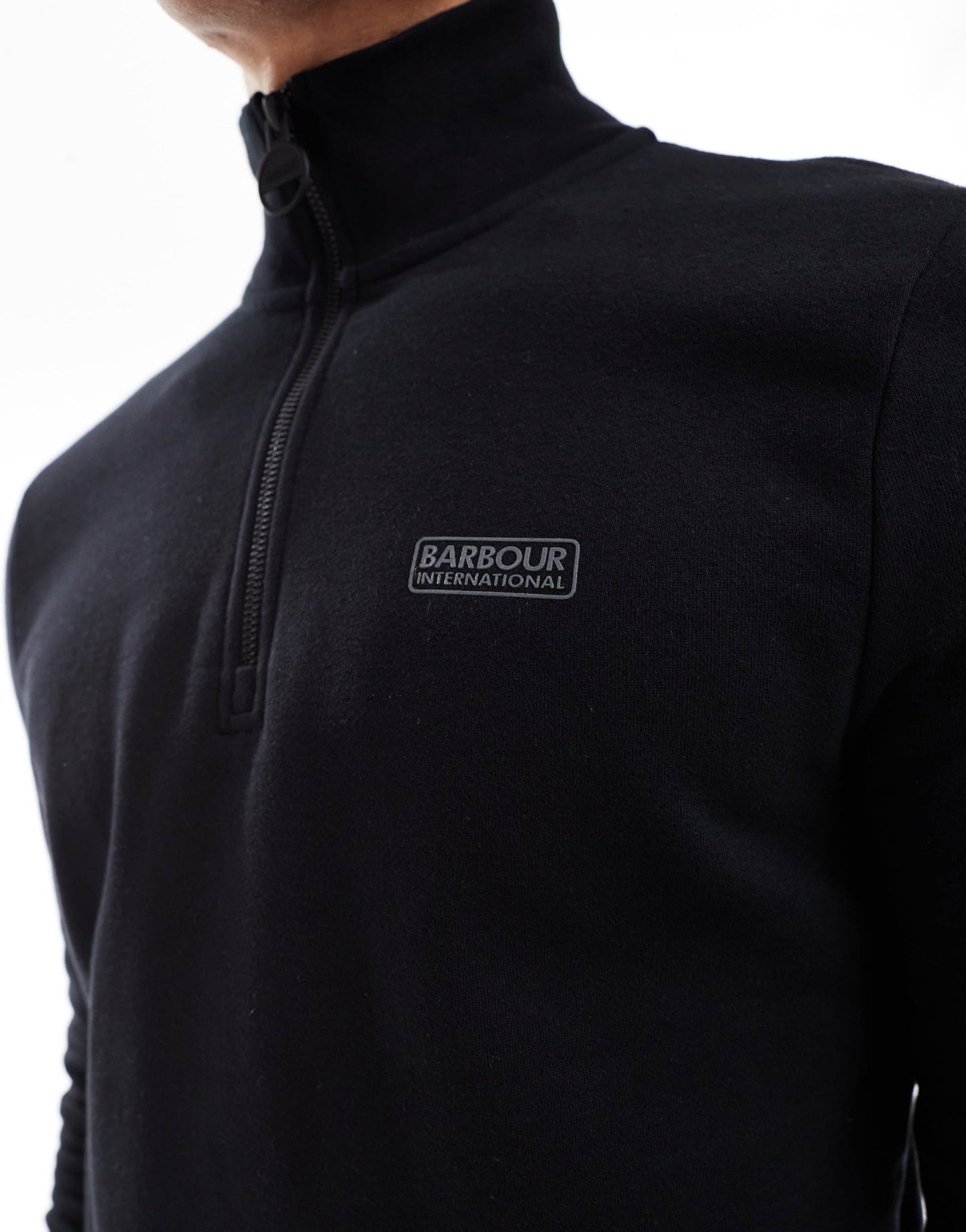Barbour International essential half zip sweatshirt in black - ASOS Sample Sale EU Store