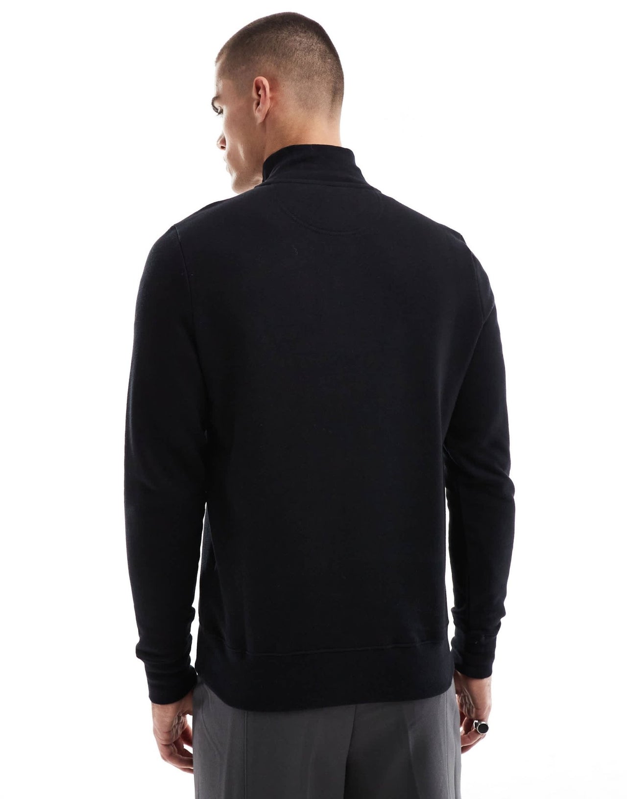Barbour International essential half zip sweatshirt in black - ASOS Sample Sale EU Store