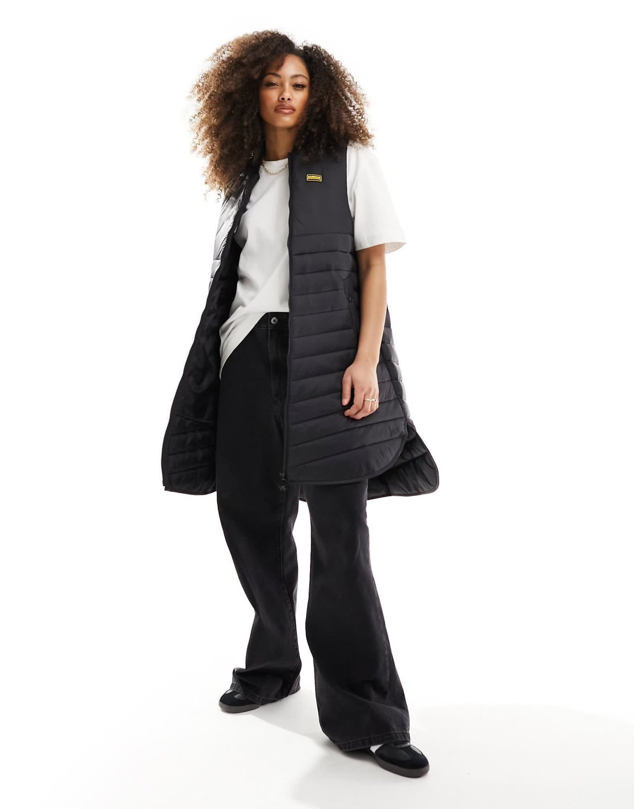 Barbour International long padded gilet in black - ASOS Sample Sale EU Store