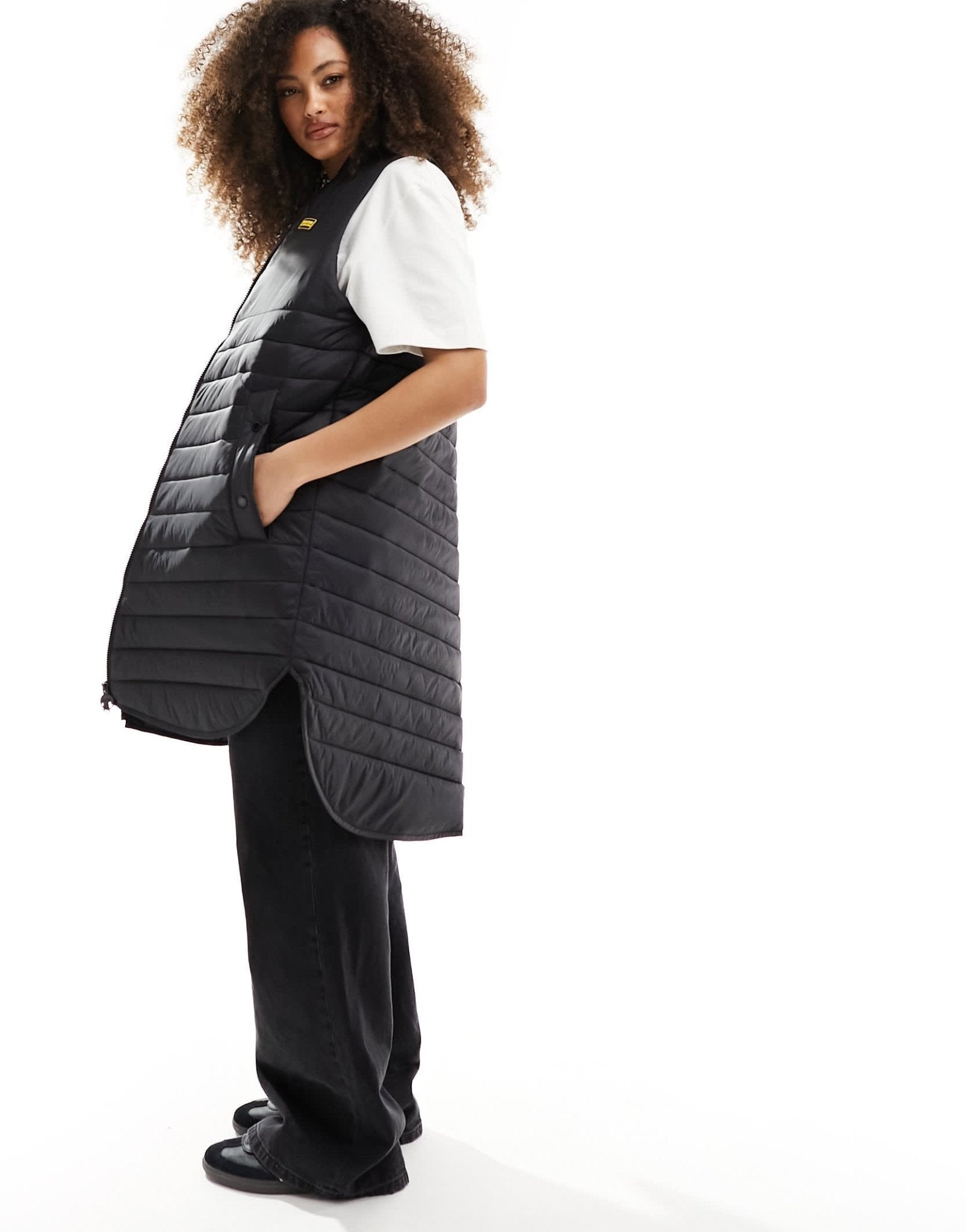 Barbour International long padded gilet in black - ASOS Sample Sale EU Store