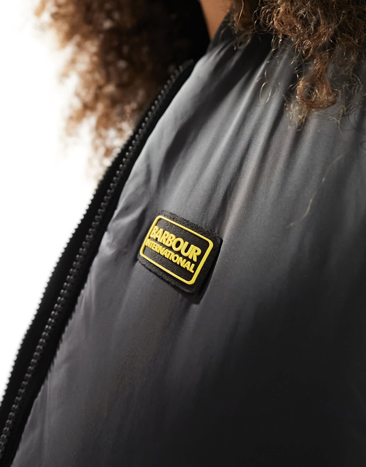 Barbour International long padded gilet in black - ASOS Sample Sale EU Store