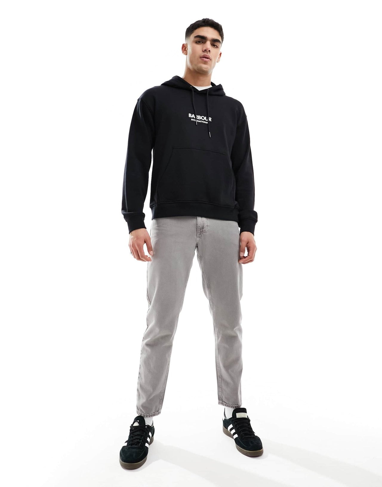 Barbour International Simons logo hoodie in black - ASOS Sample Sale EU Store