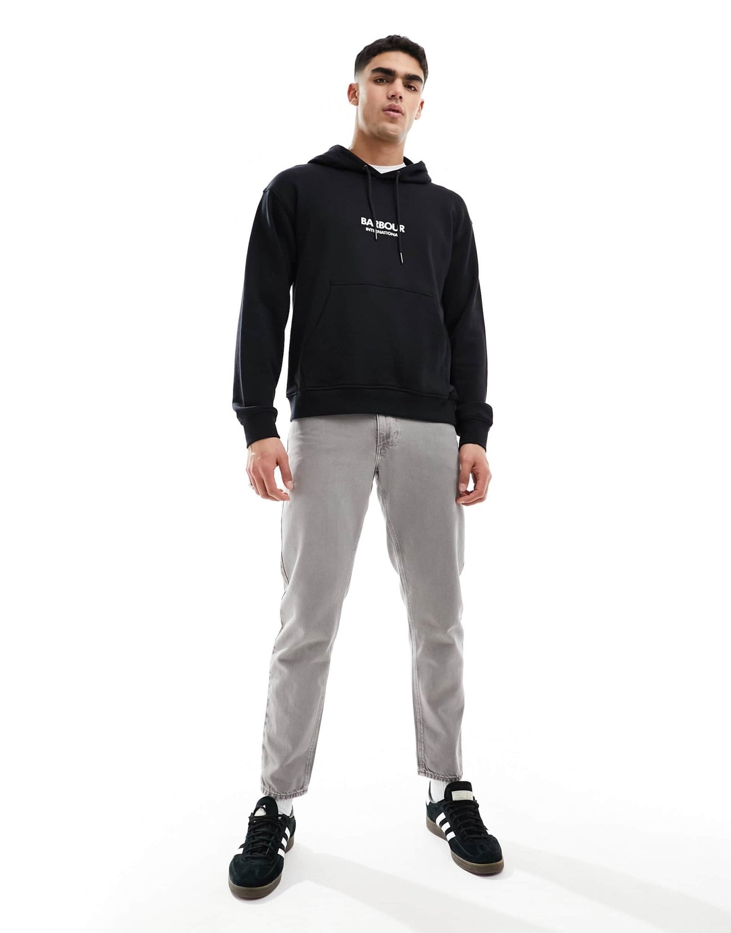 Barbour International Simons logo hoodie in black - ASOS Sample Sale EU Store