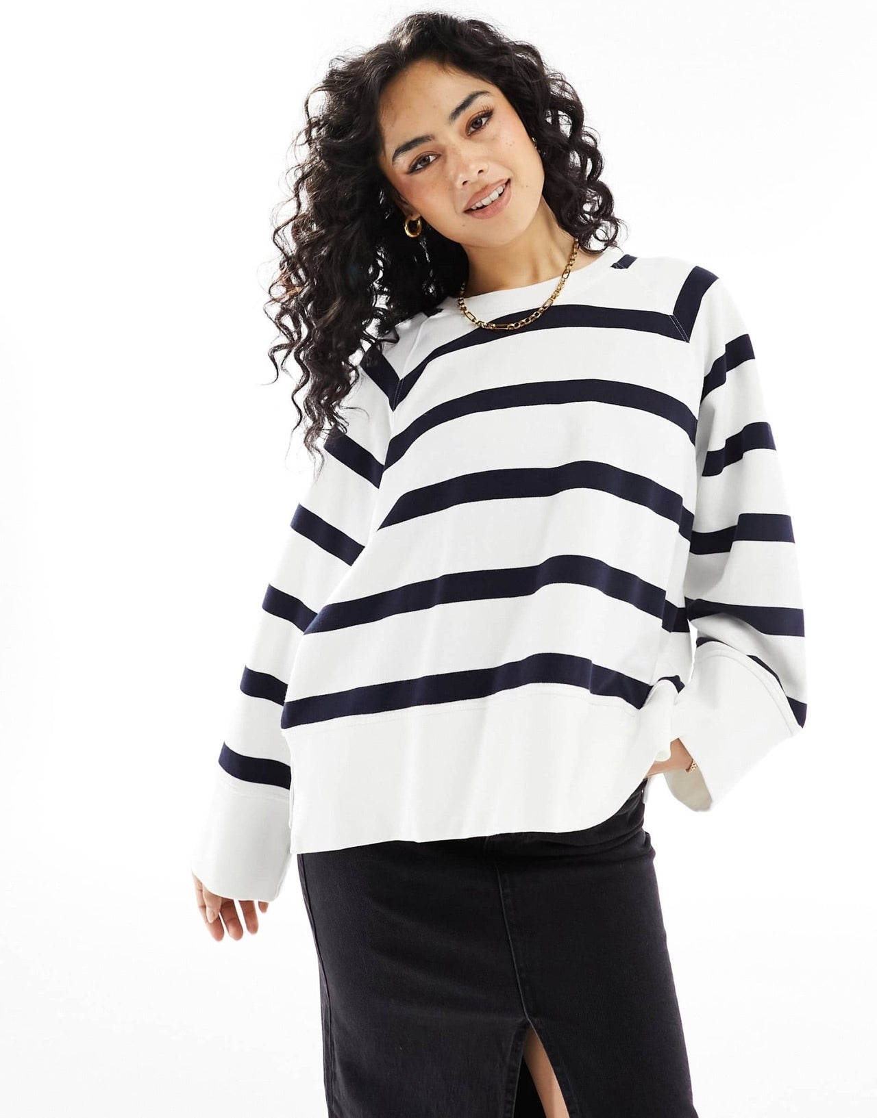 Barbour relaxed sweatshirt in white/navy stripe - ASOS Sample Sale EU Store