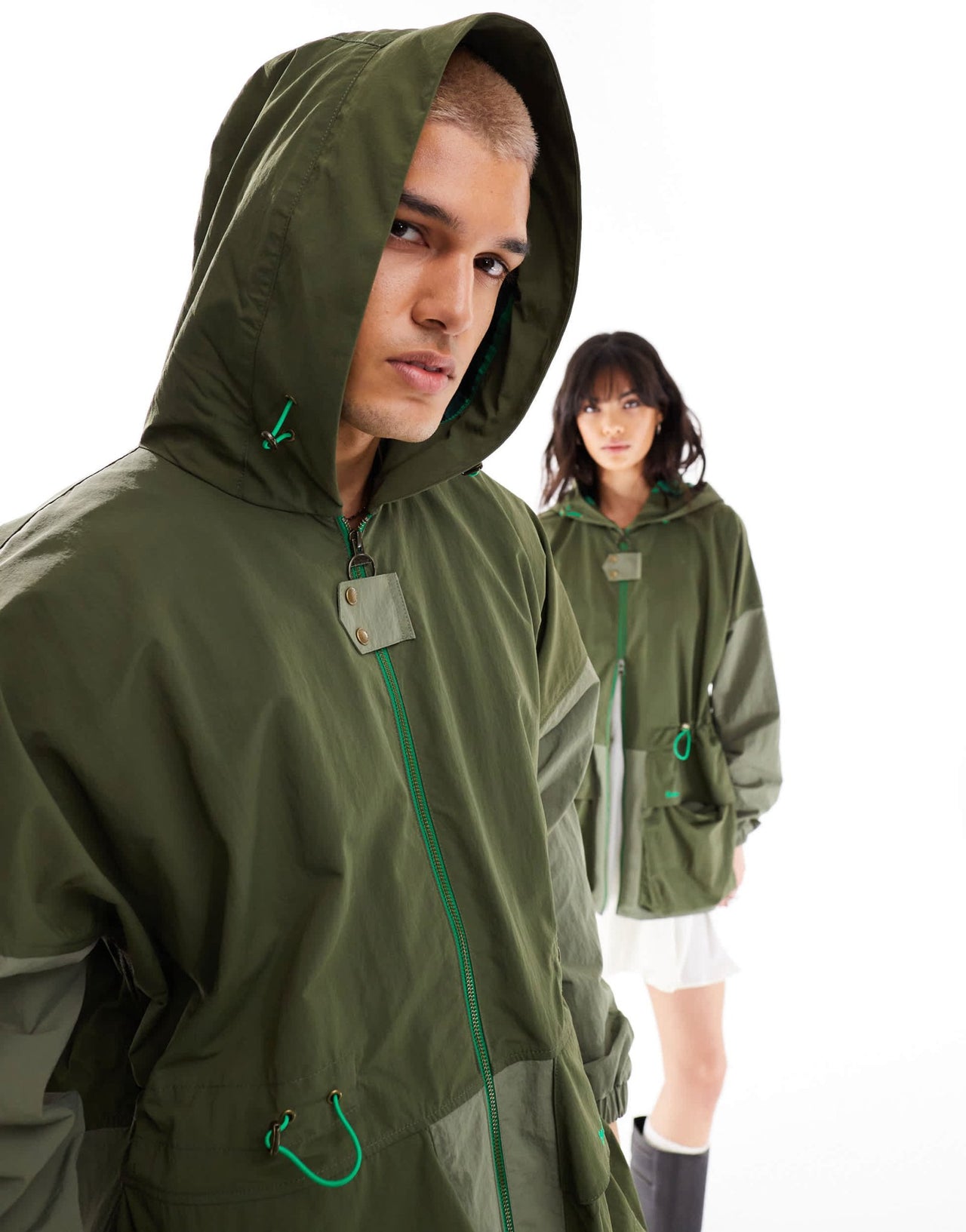 Barbour x ASOS Acoustic unisex showerproof jacket in green - ASOS Sample Sale EU Store