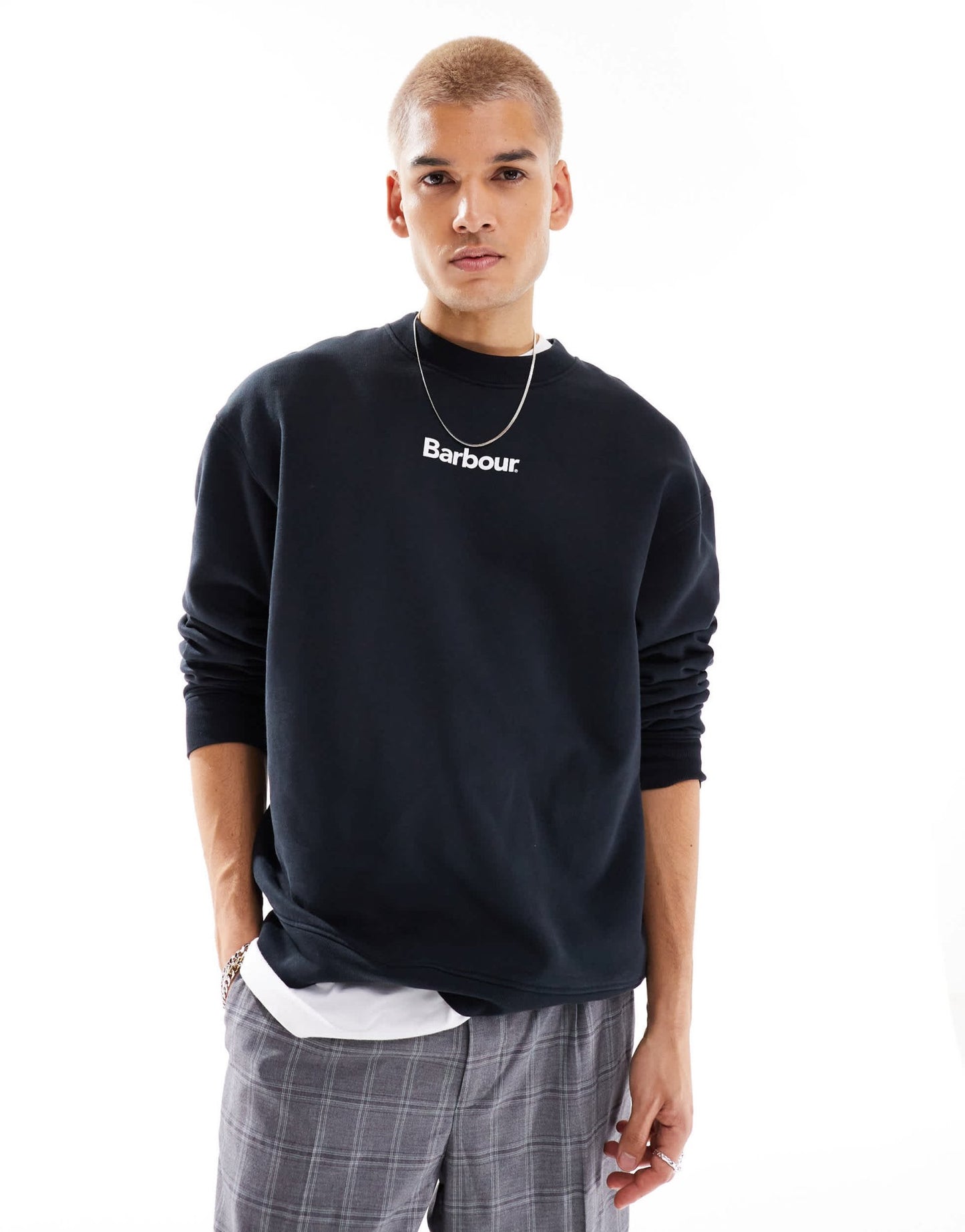 Barbour x ASOS Avalon oversized sweatshirt in black - ASOS Sample Sale EU Store