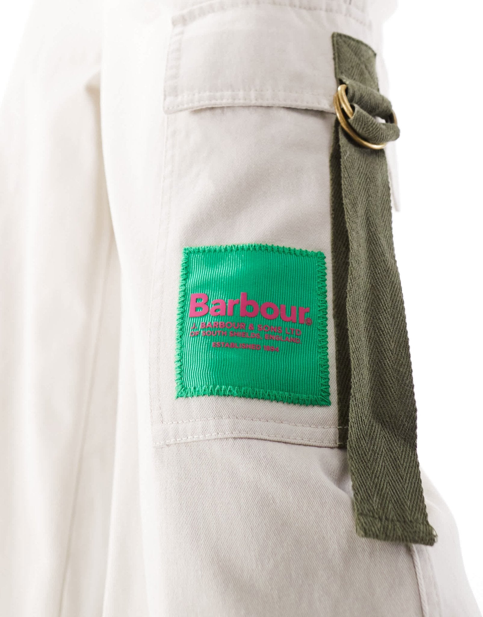Barbour x ASOS Laurie cargo trousers in stone - ASOS Sample Sale EU Store