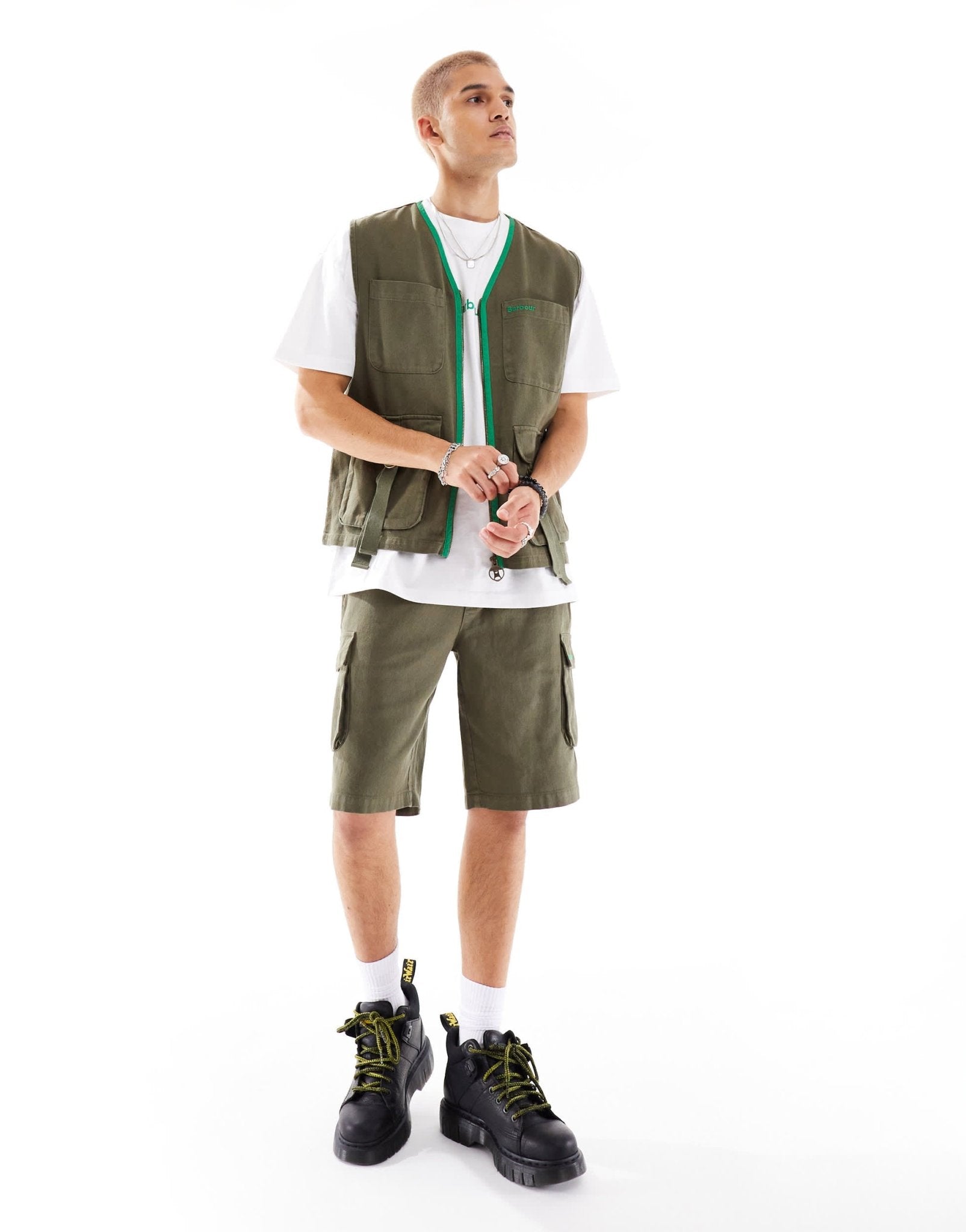 Barbour x ASOS Peel cargo shorts in khaki - ASOS Sample Sale EU Store