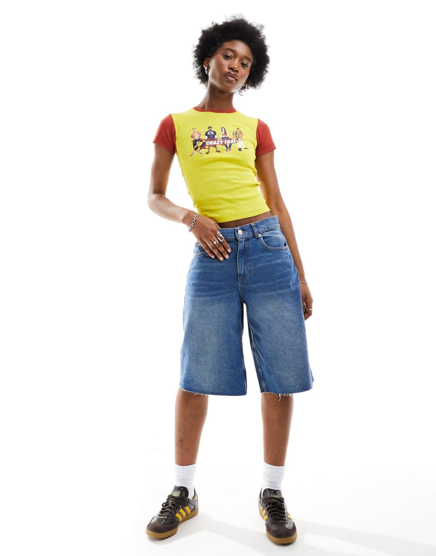 Basic Pleasure Mode crazy taxi license baby tee in yellow - ASOS Sample Sale EU Store