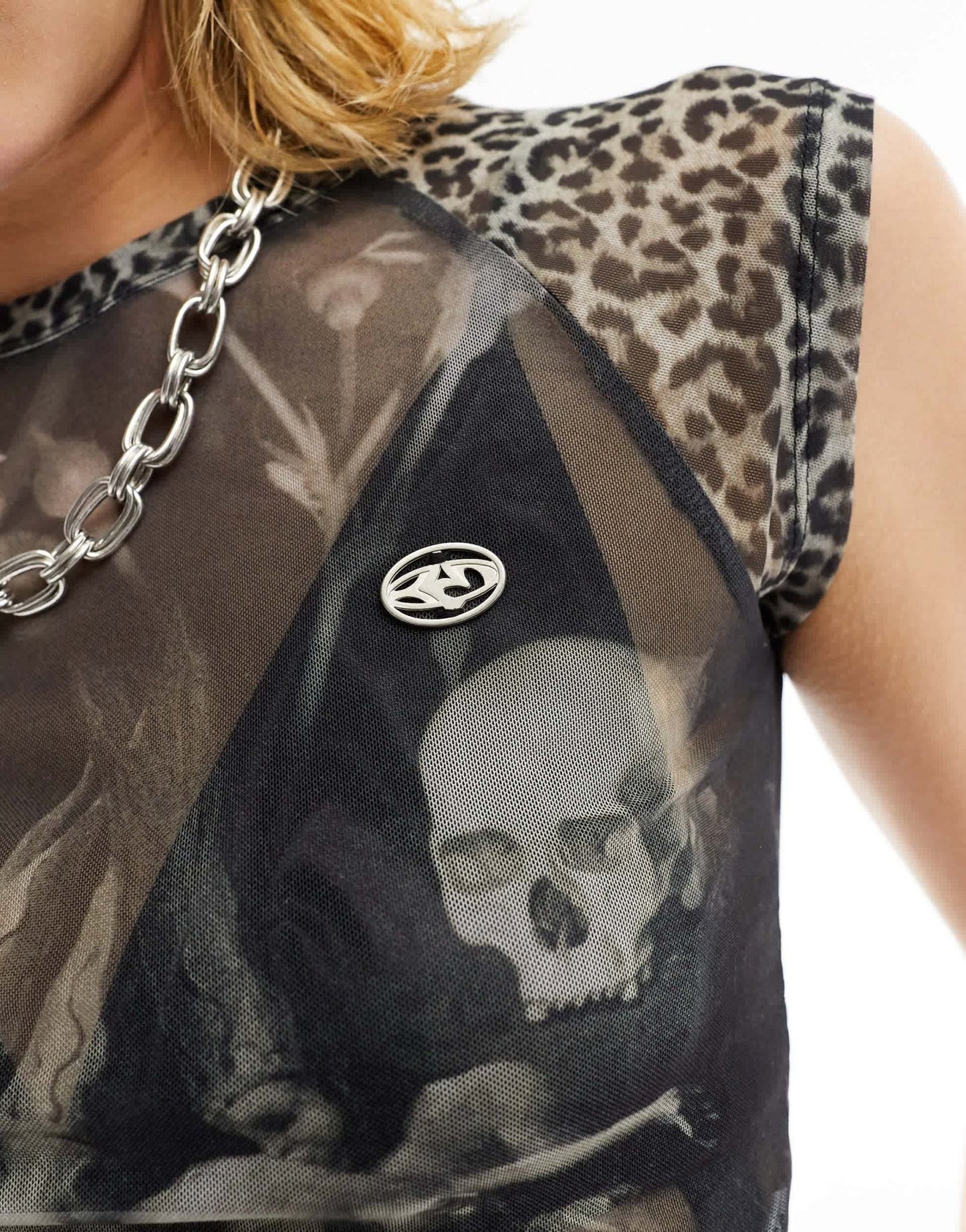 Basic Pleasure Mode goya print tank top in grey - ASOS Sample Sale EU Store