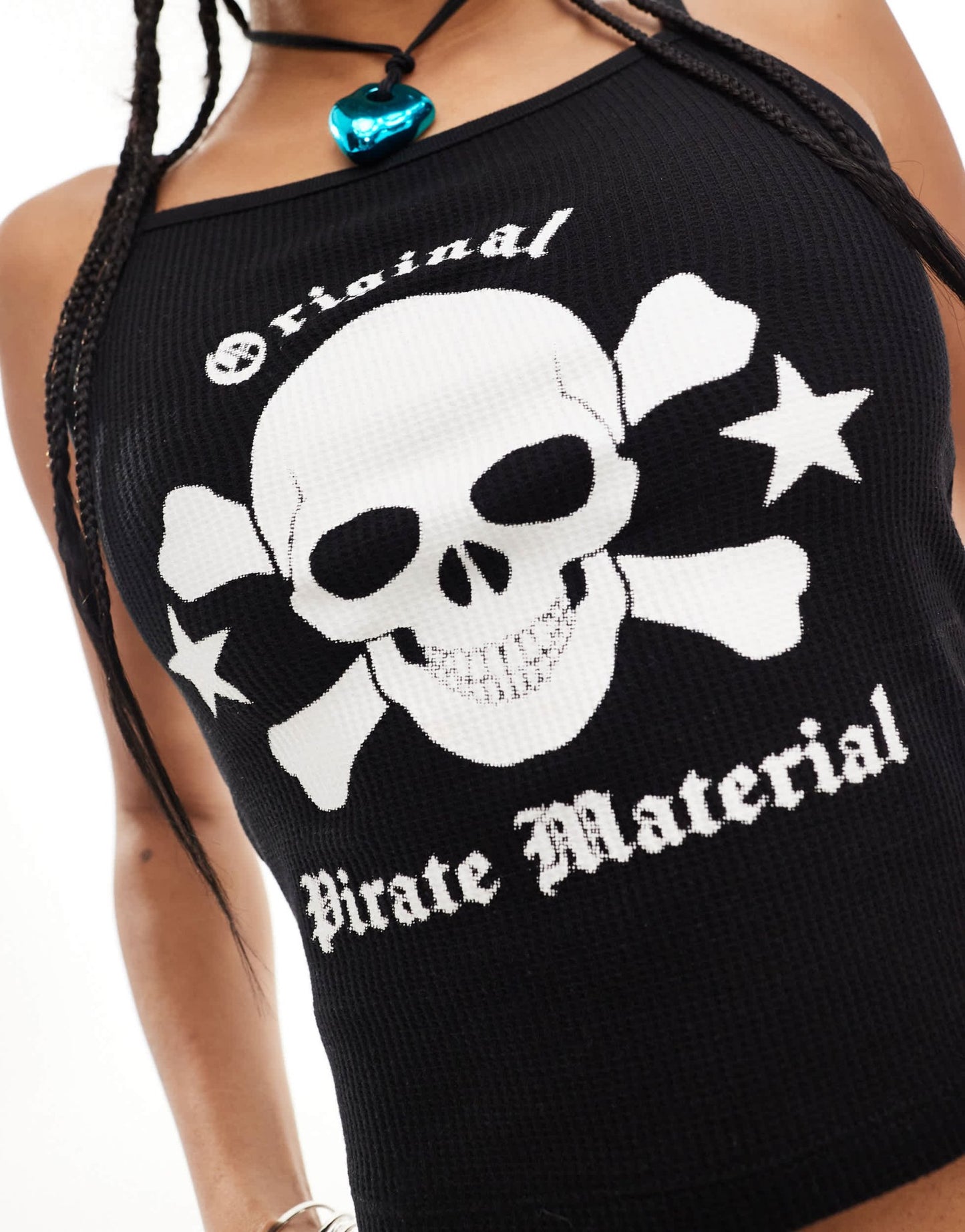 Basic Pleasure Mode pirate material mini cami top in black - ASOS Sample Sale EU Store