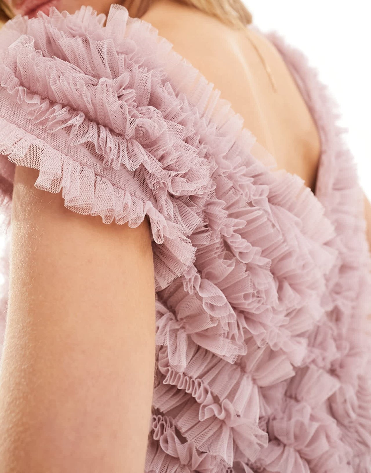 Beauut Briesmaid ruffle maxi dress in rose pink - ASOS Sample Sale EU Store
