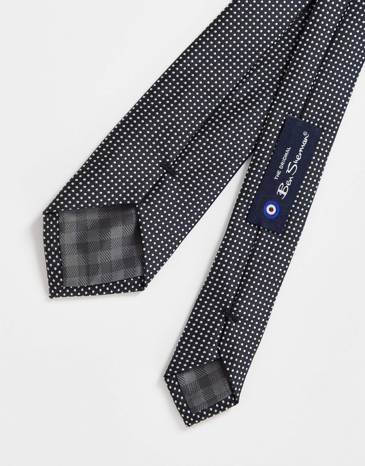 Ben Sherman micro dot tie in black - ASOS Sample Sale EU Store