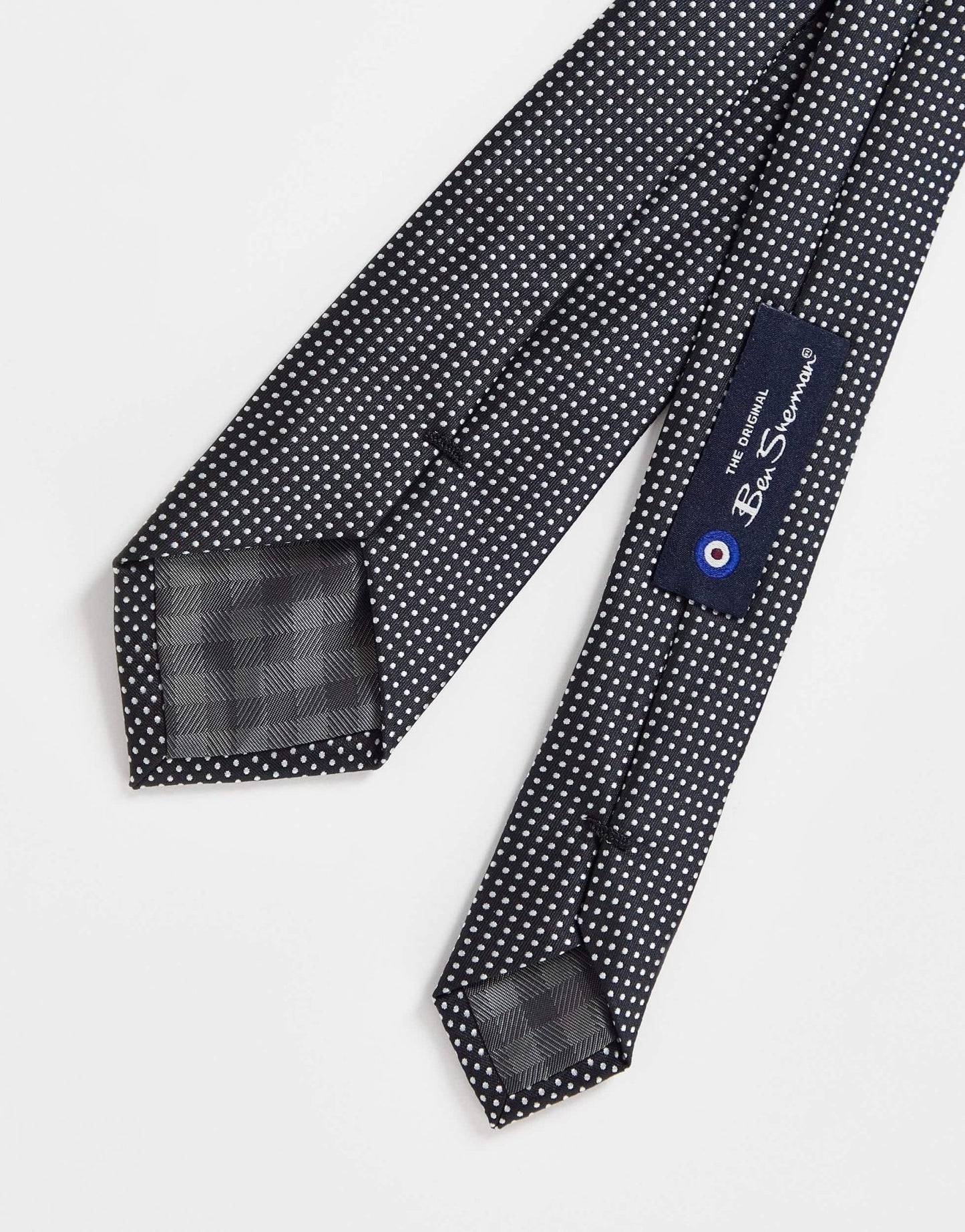 Ben Sherman micro dot tie in black - ASOS Sample Sale EU Store