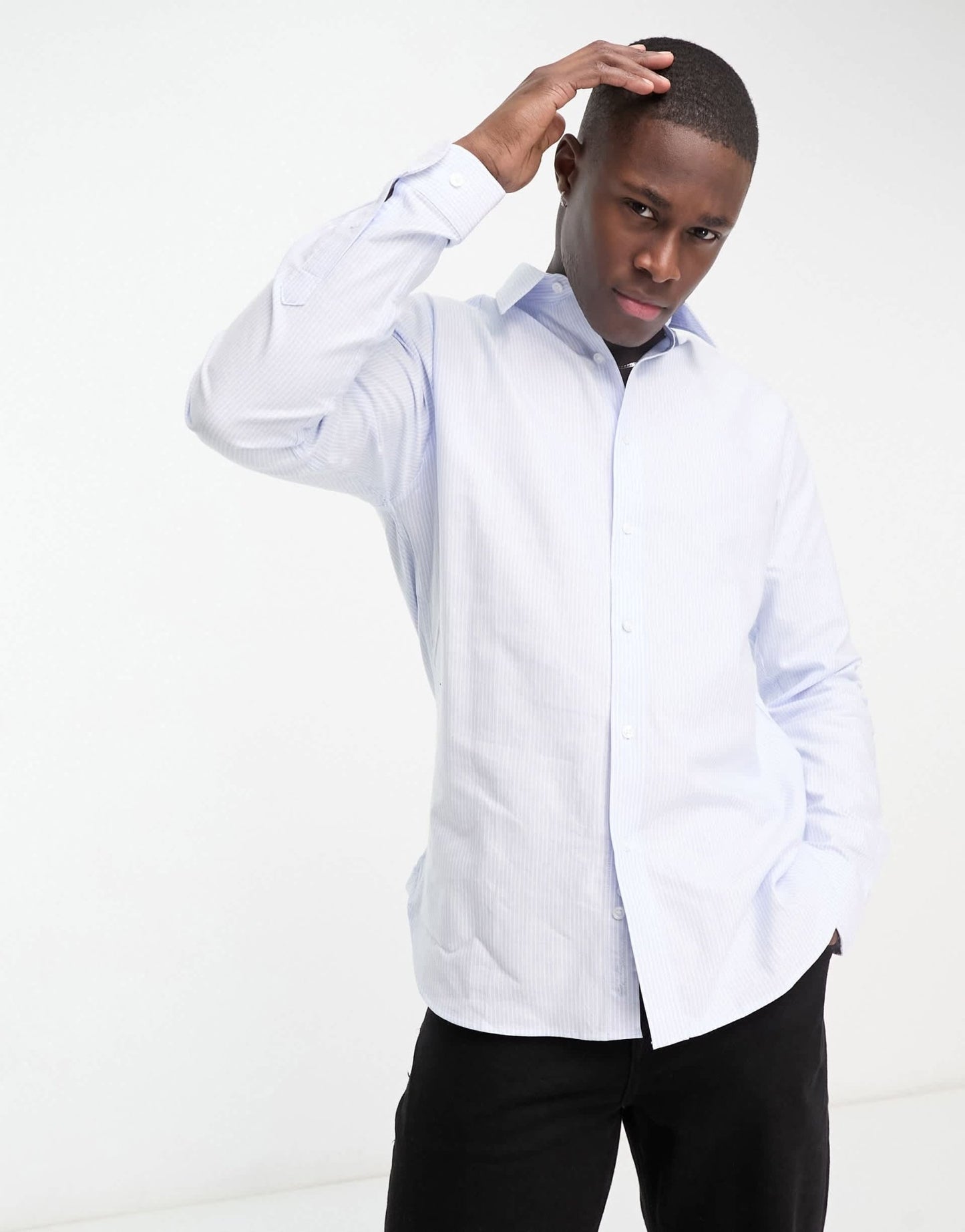 Ben Sherman stripe shirt in light blue - ASOS Sample Sale EU Store