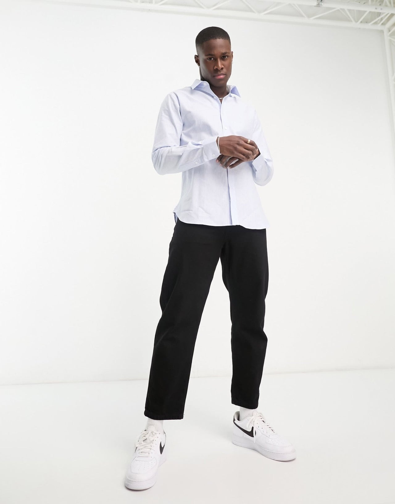 Ben Sherman stripe shirt in light blue - ASOS Sample Sale EU Store