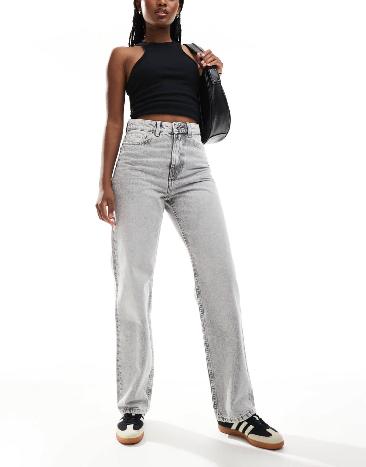 Bershka comfort fit mom jean in grey - ASOS Sample Sale EU Store