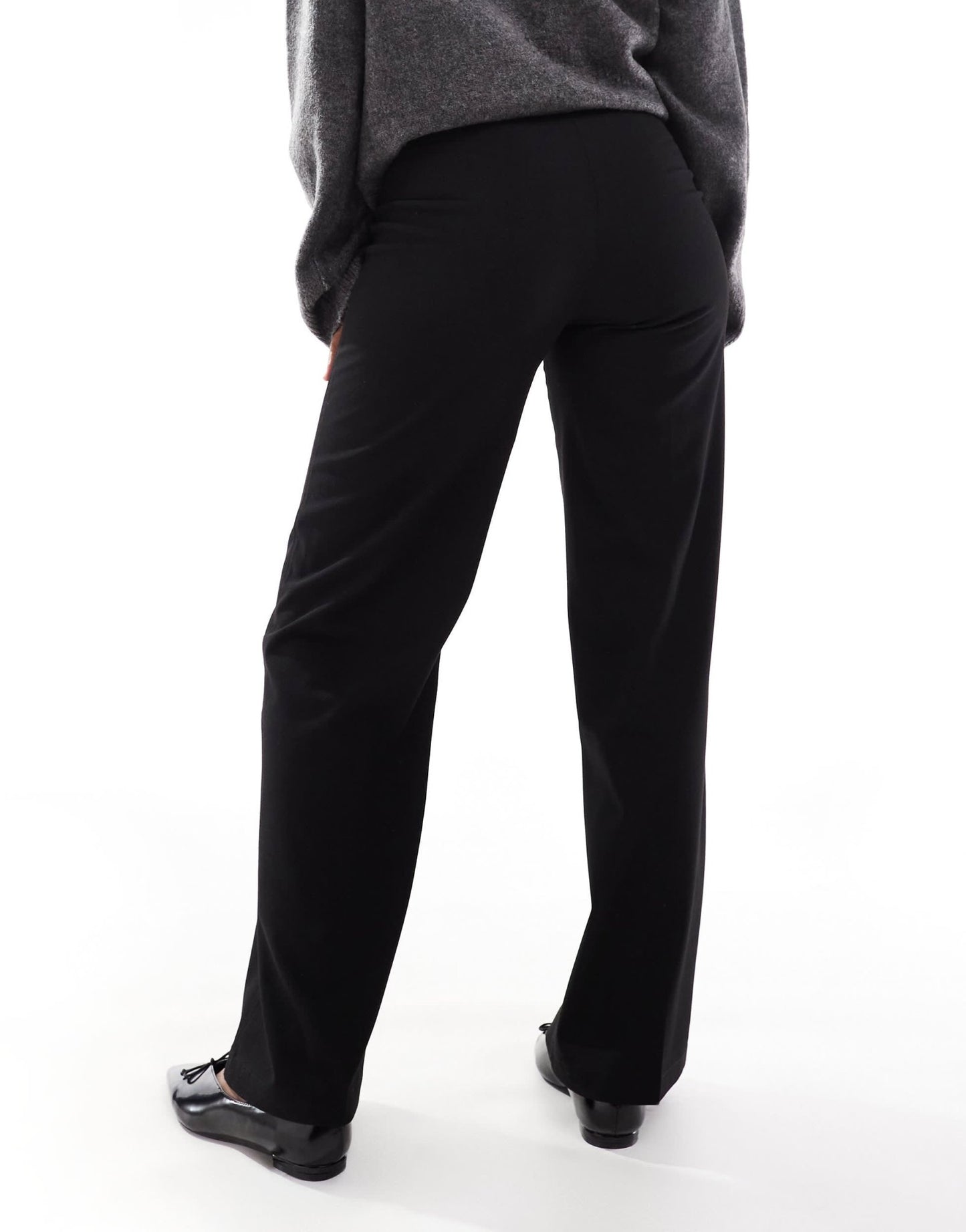 Bershka wide leg tailored trousers in black - ASOS Sample Sale EU Store