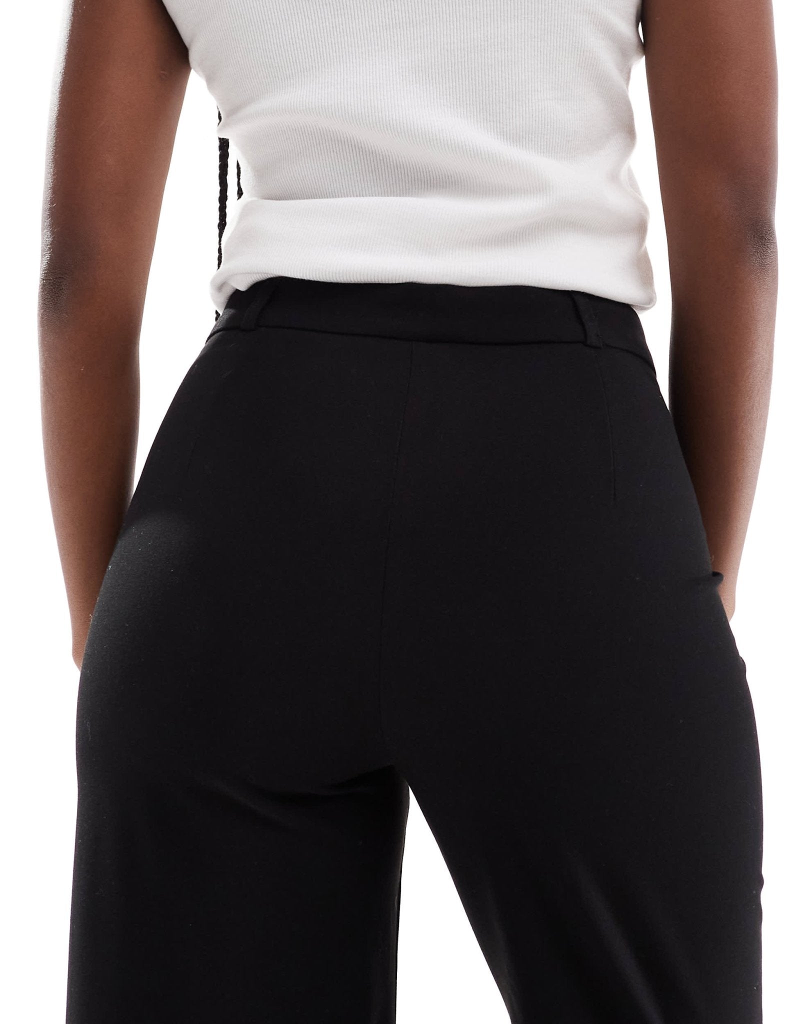 Bershka wide leg tailored trousers in black - ASOS Sample Sale EU Store
