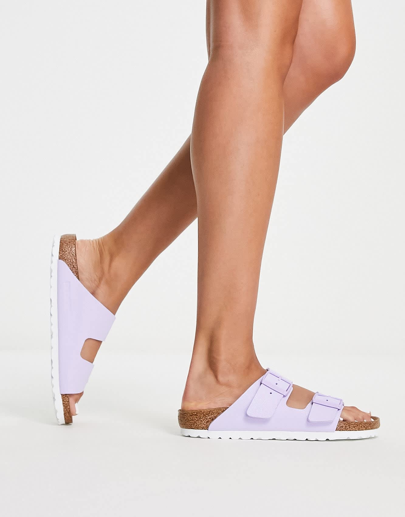 Birkenstock Arizona flat sandals in vegan lavender fog - ASOS Sample Sale EU Store