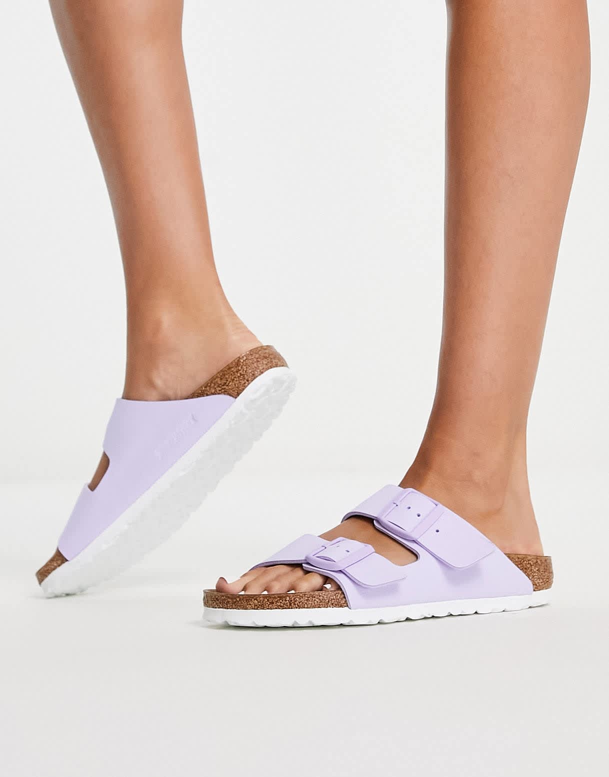 Birkenstock Arizona flat sandals in vegan lavender fog - ASOS Sample Sale EU Store