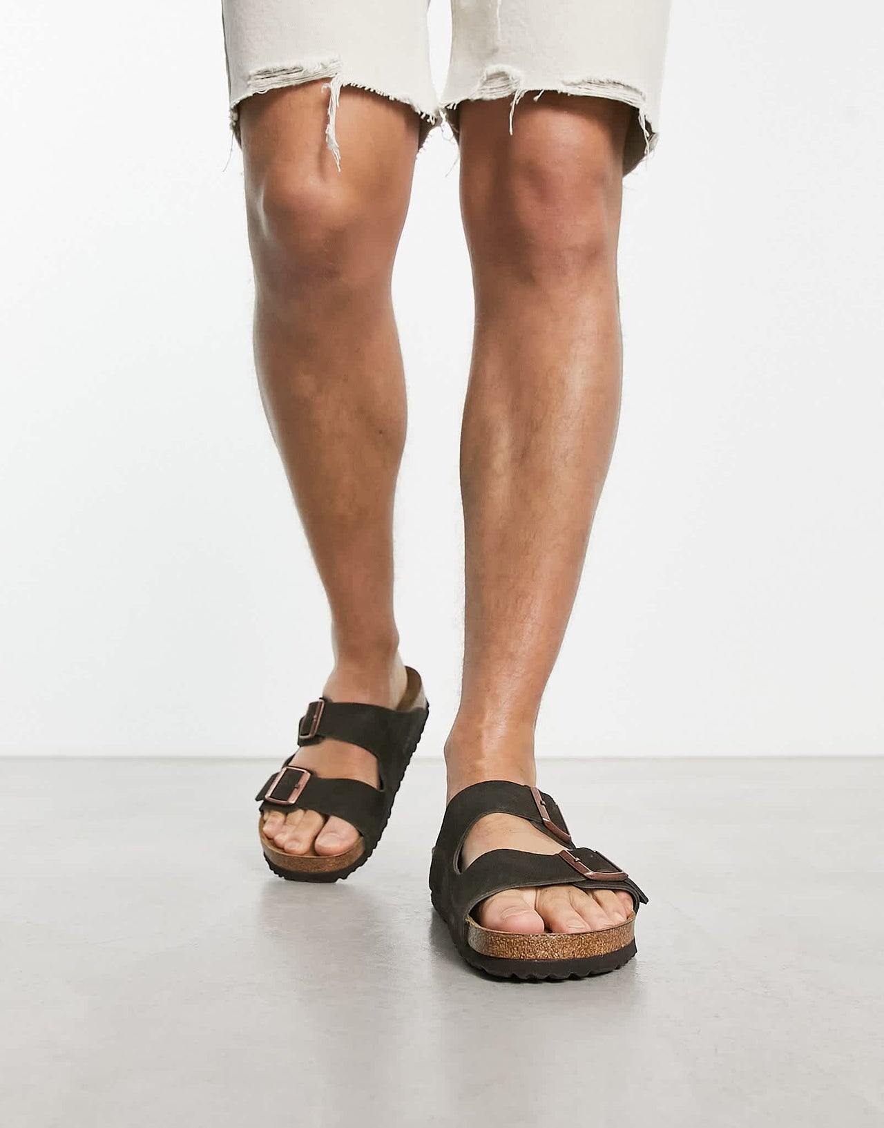 Birkenstock Arizona Sandals in Mocha Suede - ASOS Sample Sale EU Store