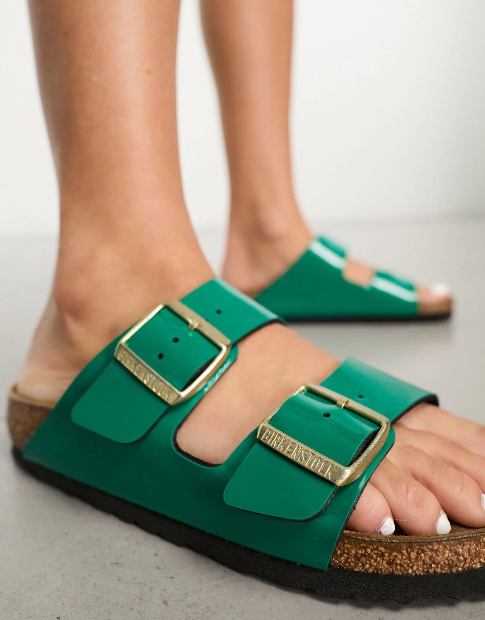 Birkenstock Arizona Sandals in patent green - ASOS Sample Sale EU Store