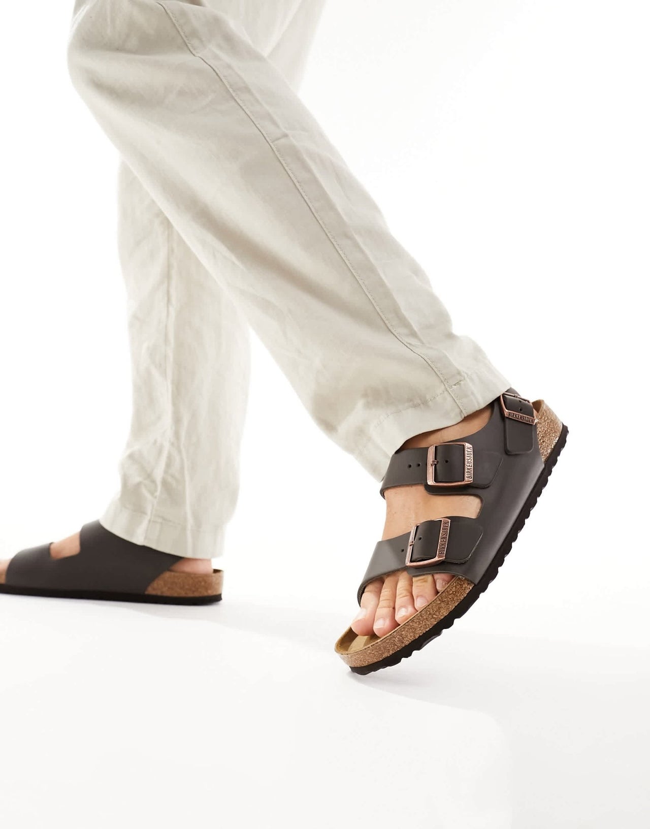 Birkenstock Milano birko - flor sandals in brown - ASOS Sample Sale EU Store