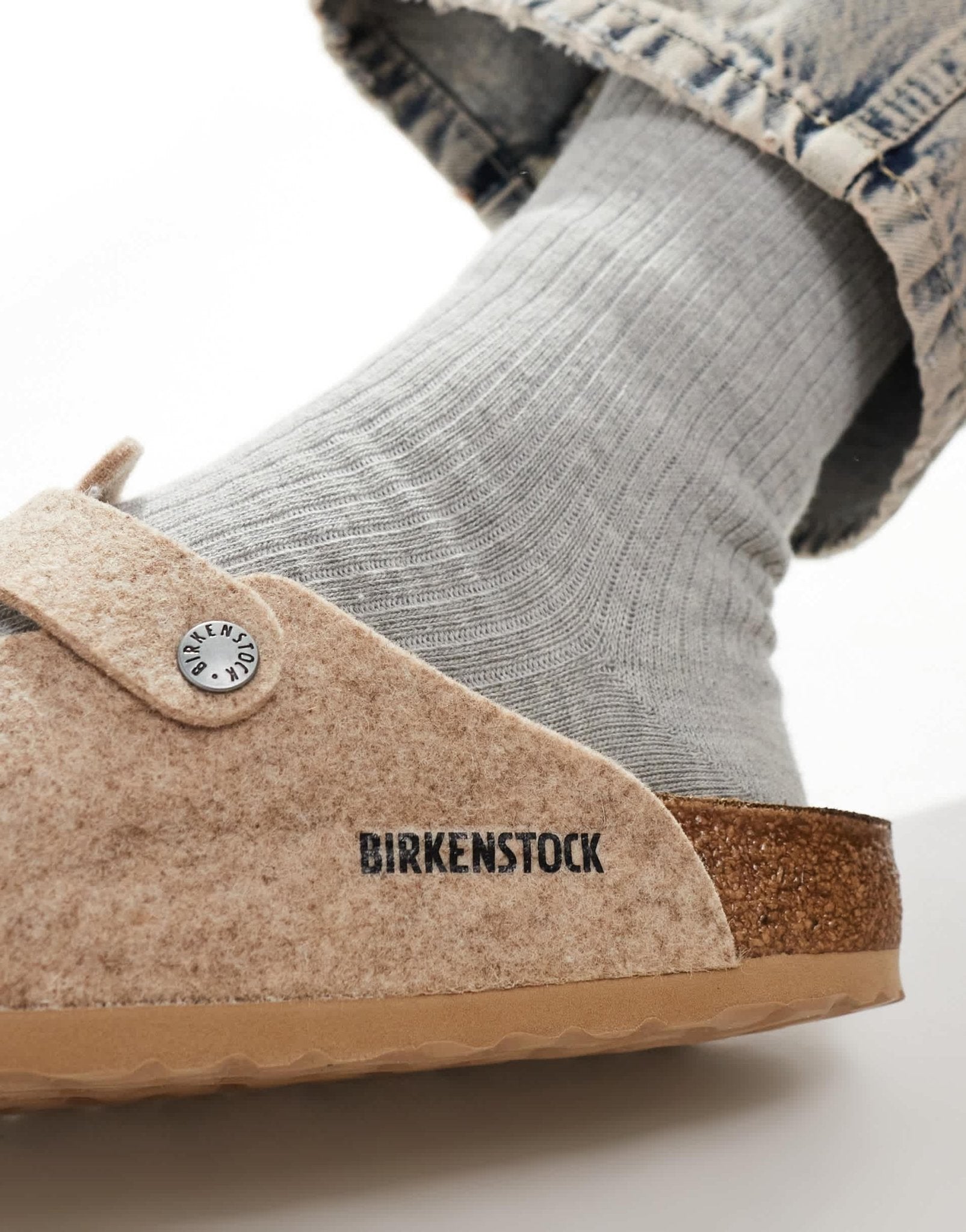 Birkenstock unisex Boston clogs in stone wool - ASOS Sample Sale EU Store