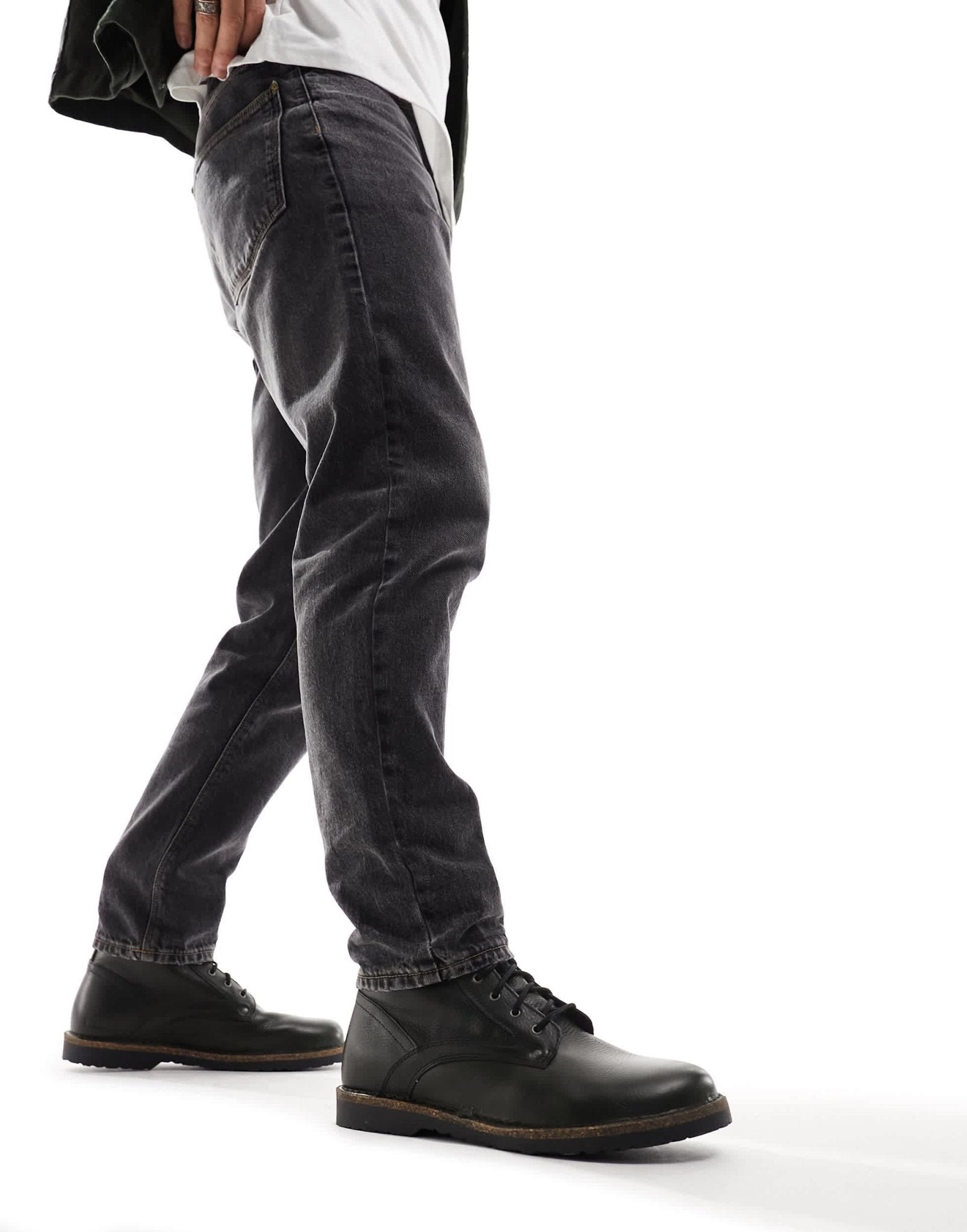 Birkestock Bryson lace up boots in black leather - ASOS Sample Sale EU Store