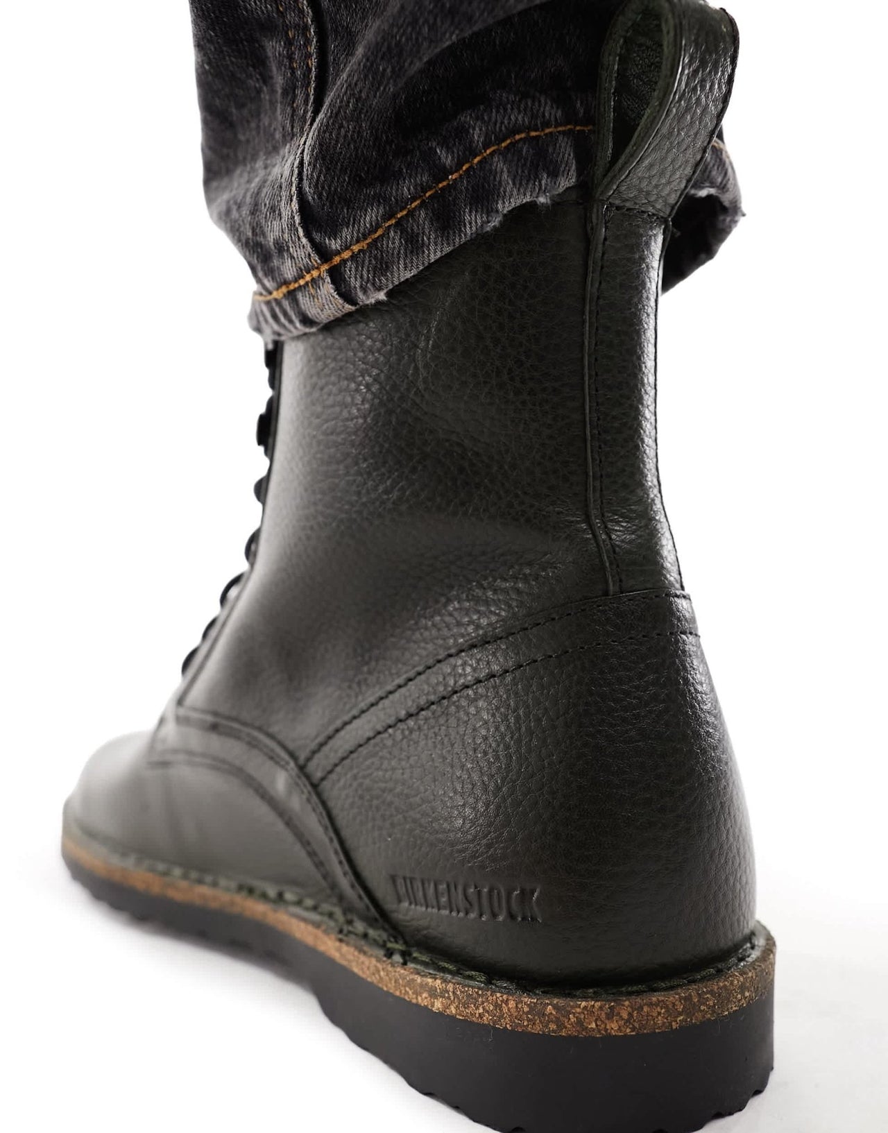 Birkestock Bryson lace up boots in black leather - ASOS Sample Sale EU Store