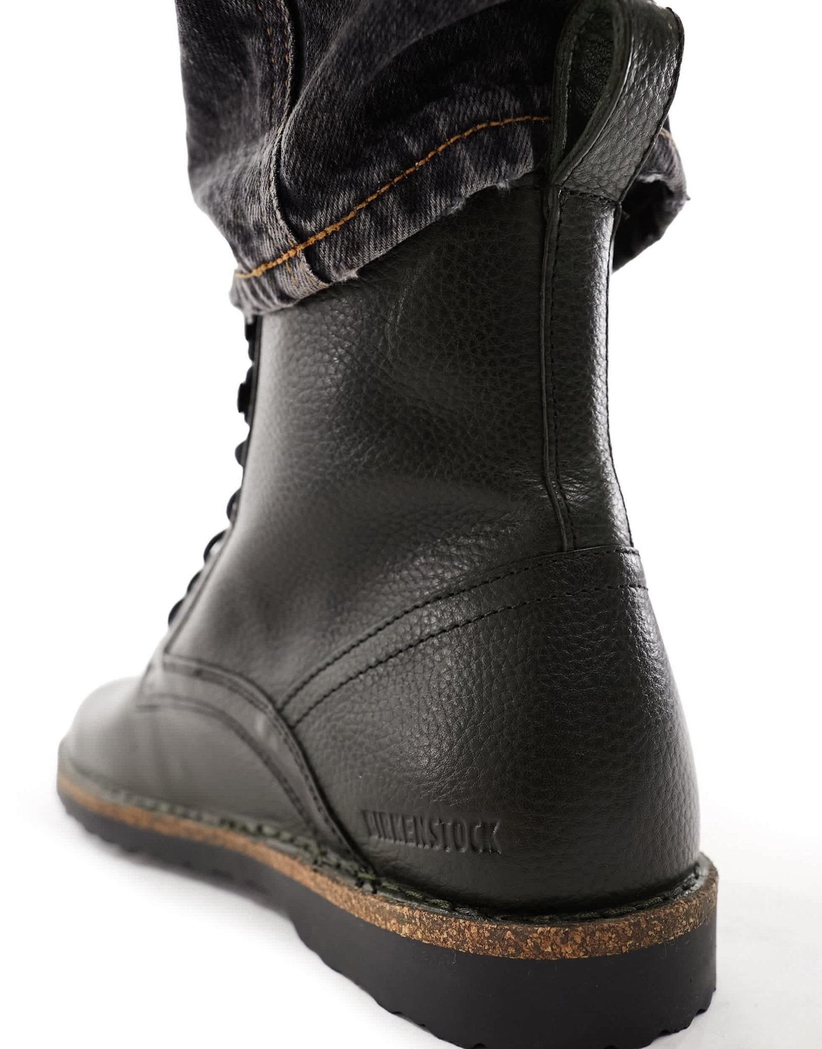 Birkestock Bryson lace up boots in black leather - ASOS Sample Sale EU Store